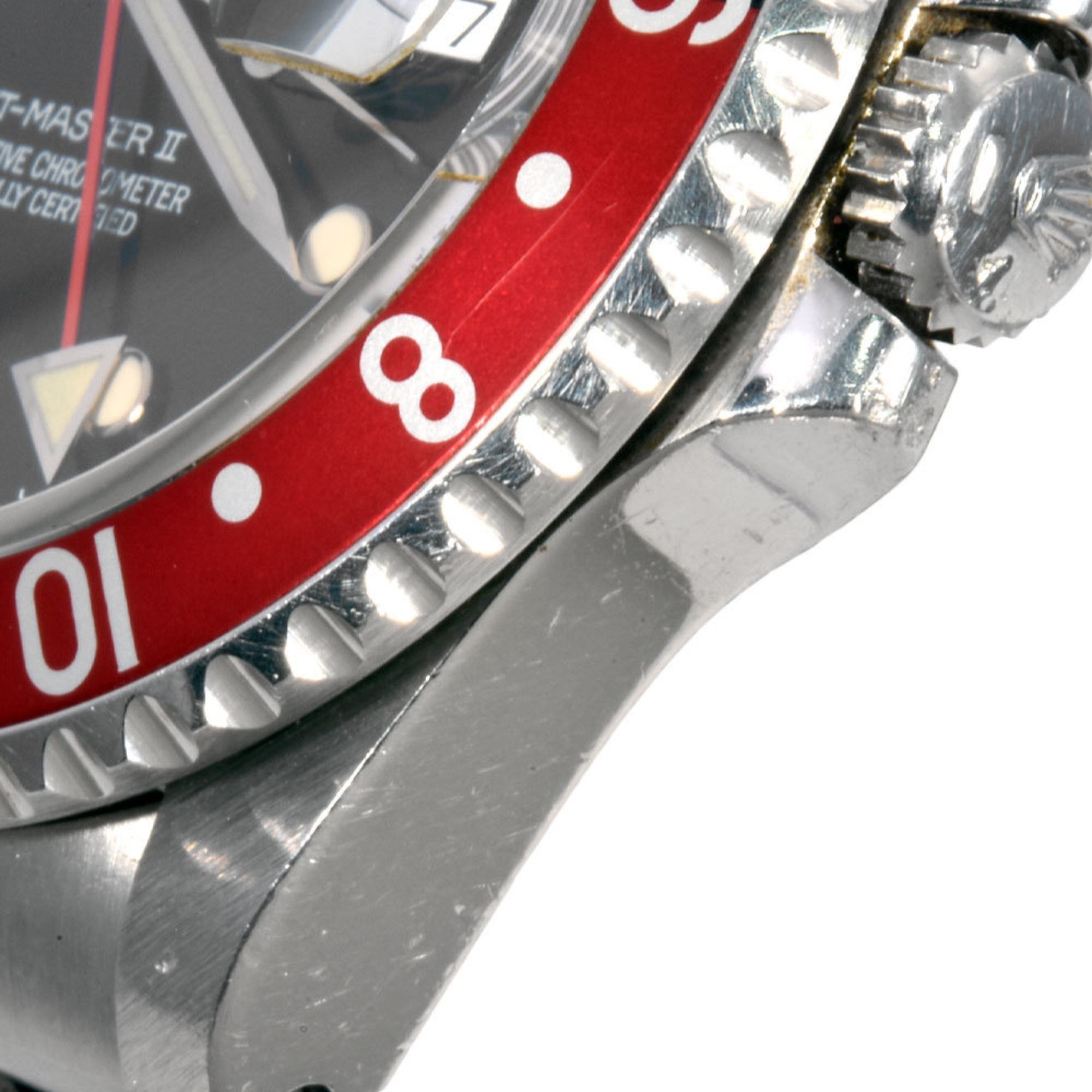 Rolex Rolex 16710 GMT Master II T series (manufactured in 1996) Automatic watch, black dial, black, red, cork, all tritium, men's Size ONE SIZE - 8 Thumbnail