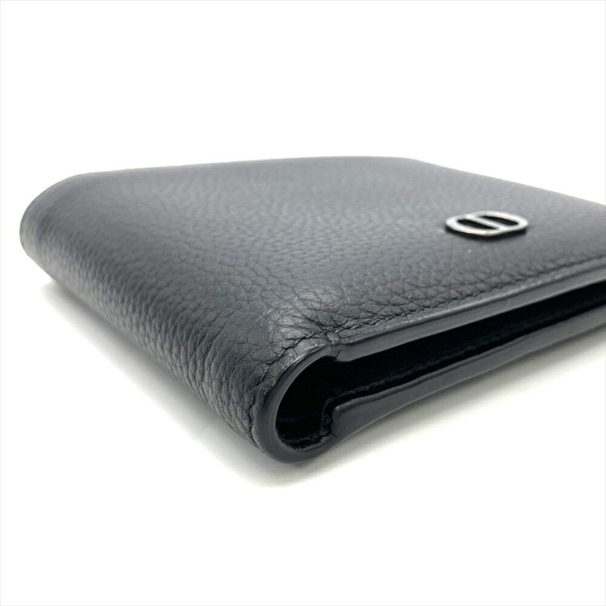 Christian Dior Monsieur Dior Homme Icon Wallet Bi-fold Grained Calf Leather Black Size ONE SIZE - 5 Thumbnail
