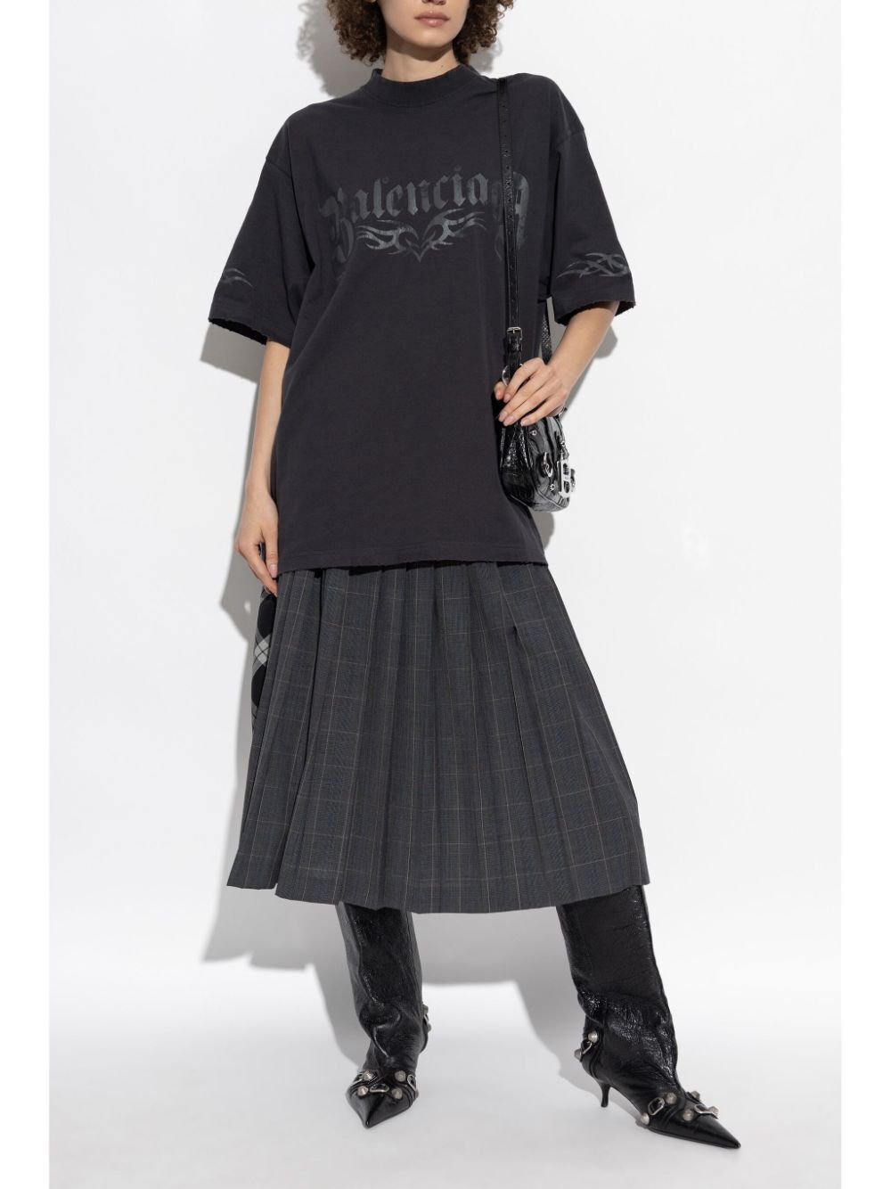 Balenciaga MEDIUM FIT PRINTED LOGO T-SHIRT Size S / US 4 / IT 40 - 3 Thumbnail