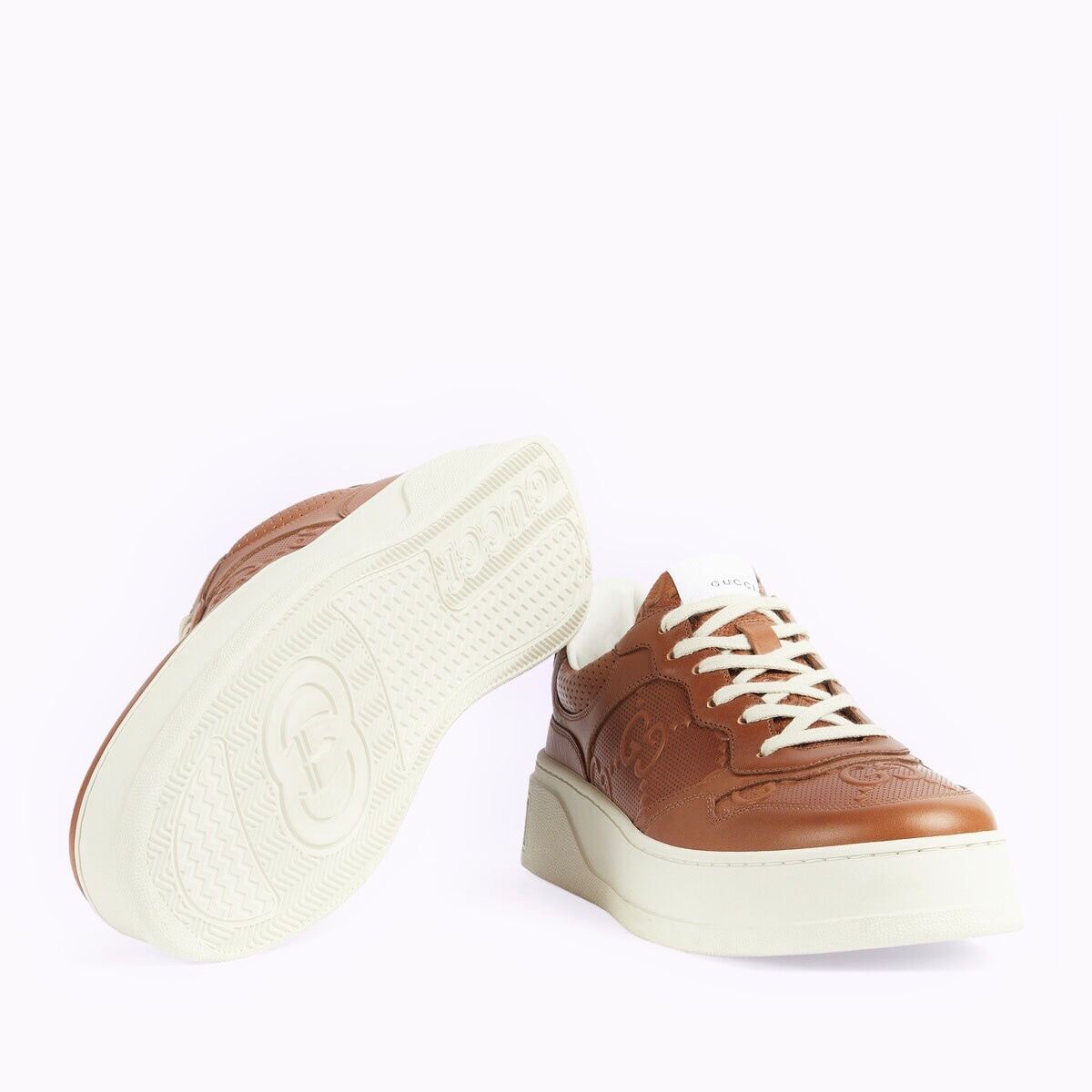Gucci Gucci GG Leather Sneakers SIZE 8 Size ONE SIZE - 3 Thumbnail