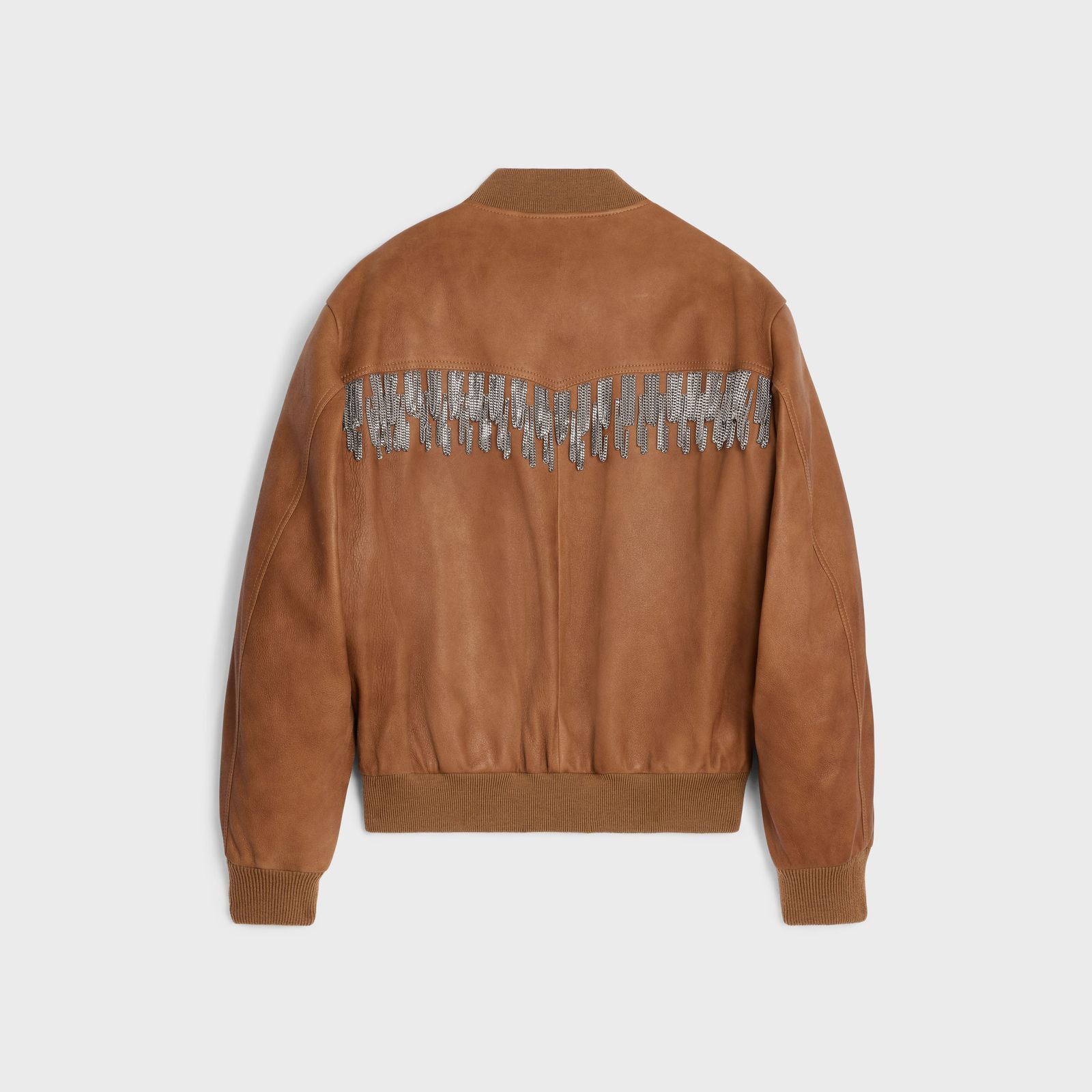Celine Teddy Jacket with Chain Fringes in Lambskin Size US M / EU 48-50 / 2 - 2 Thumbnail