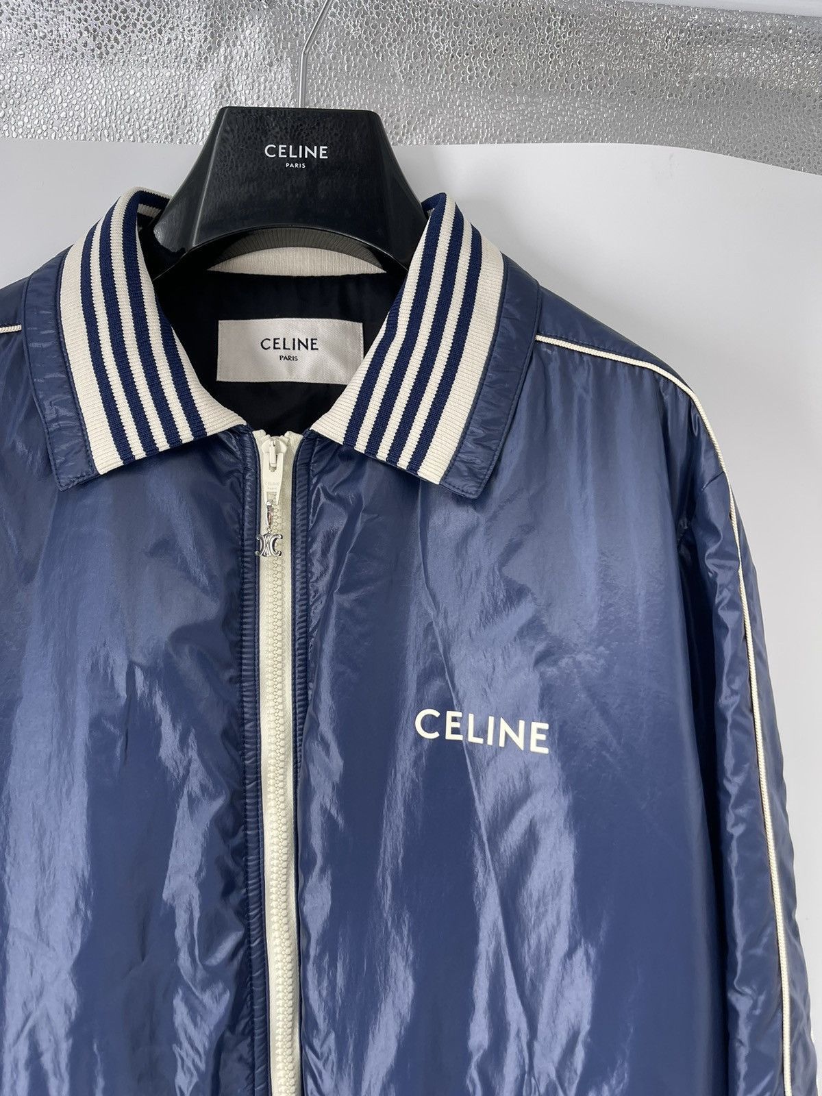Celine Blouson Jacket in Lightweight Nylon Navy Size US XXL / EU 58 / 5 - 2 Thumbnail
