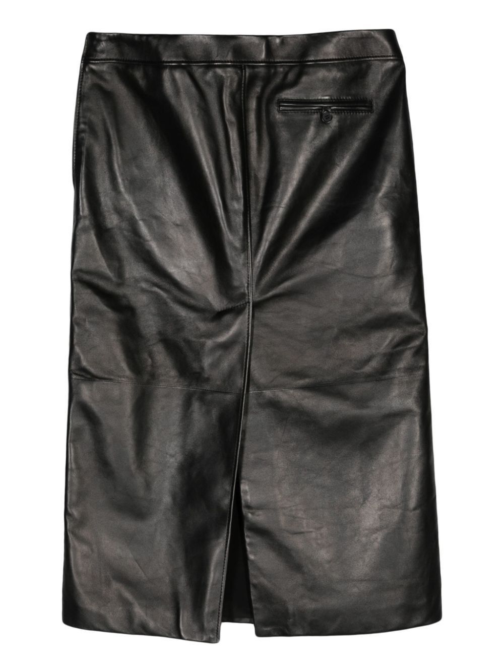 Alexander McQueen LOW WAIST LEATHER SKIRT Size 28" / US 6 / IT 42 - 2 Thumbnail
