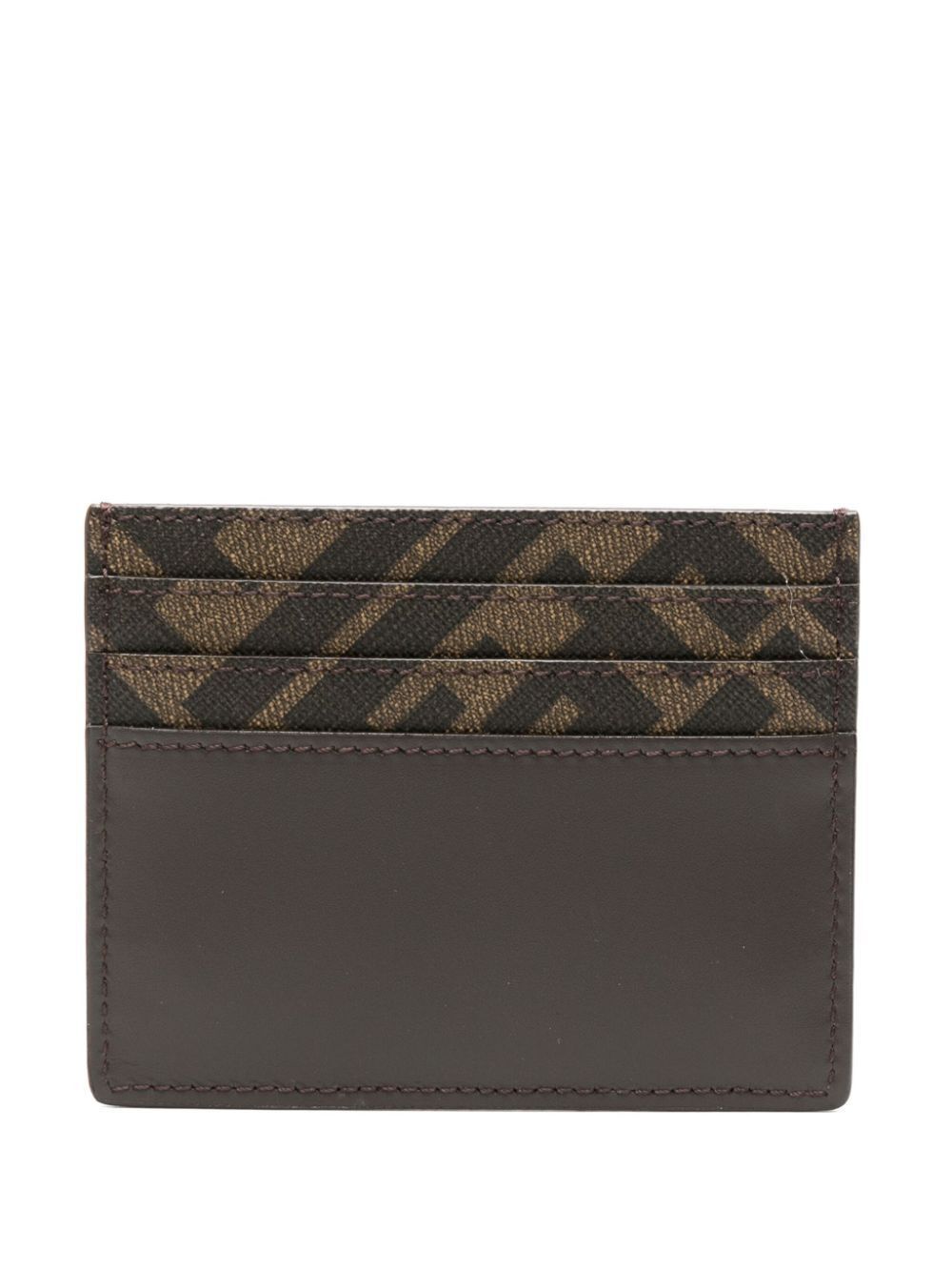 Fendi LEATHER AND FF CANVAS SQUARED CARD HOLDER Size ONE SIZE - 2 Thumbnail