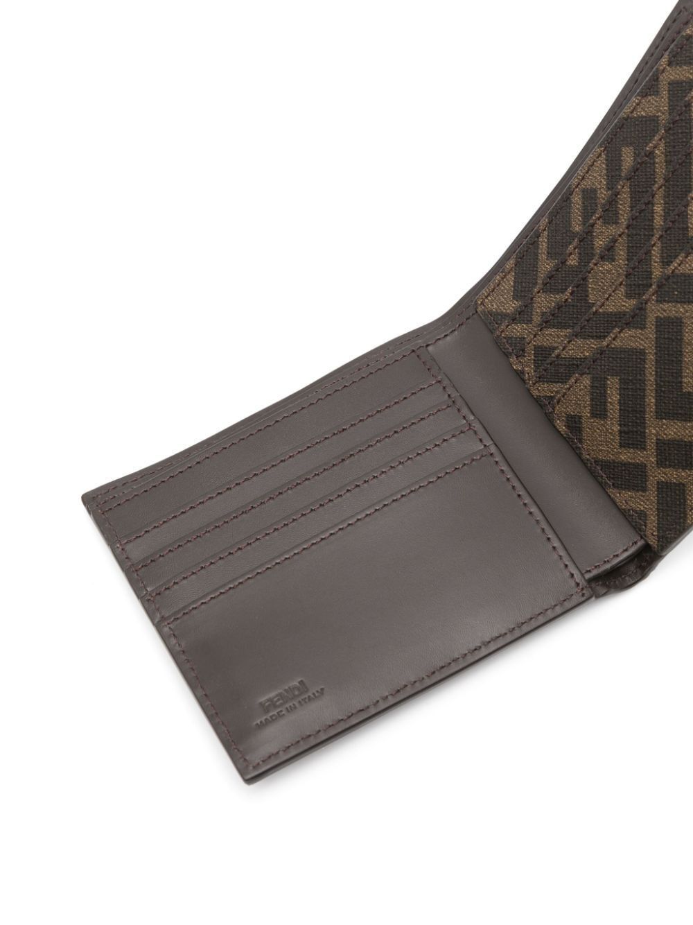 Fendi LEATHER AND FF CANVAS COMPACT BI-FOLD WALLET Size ONE SIZE - 2 Thumbnail
