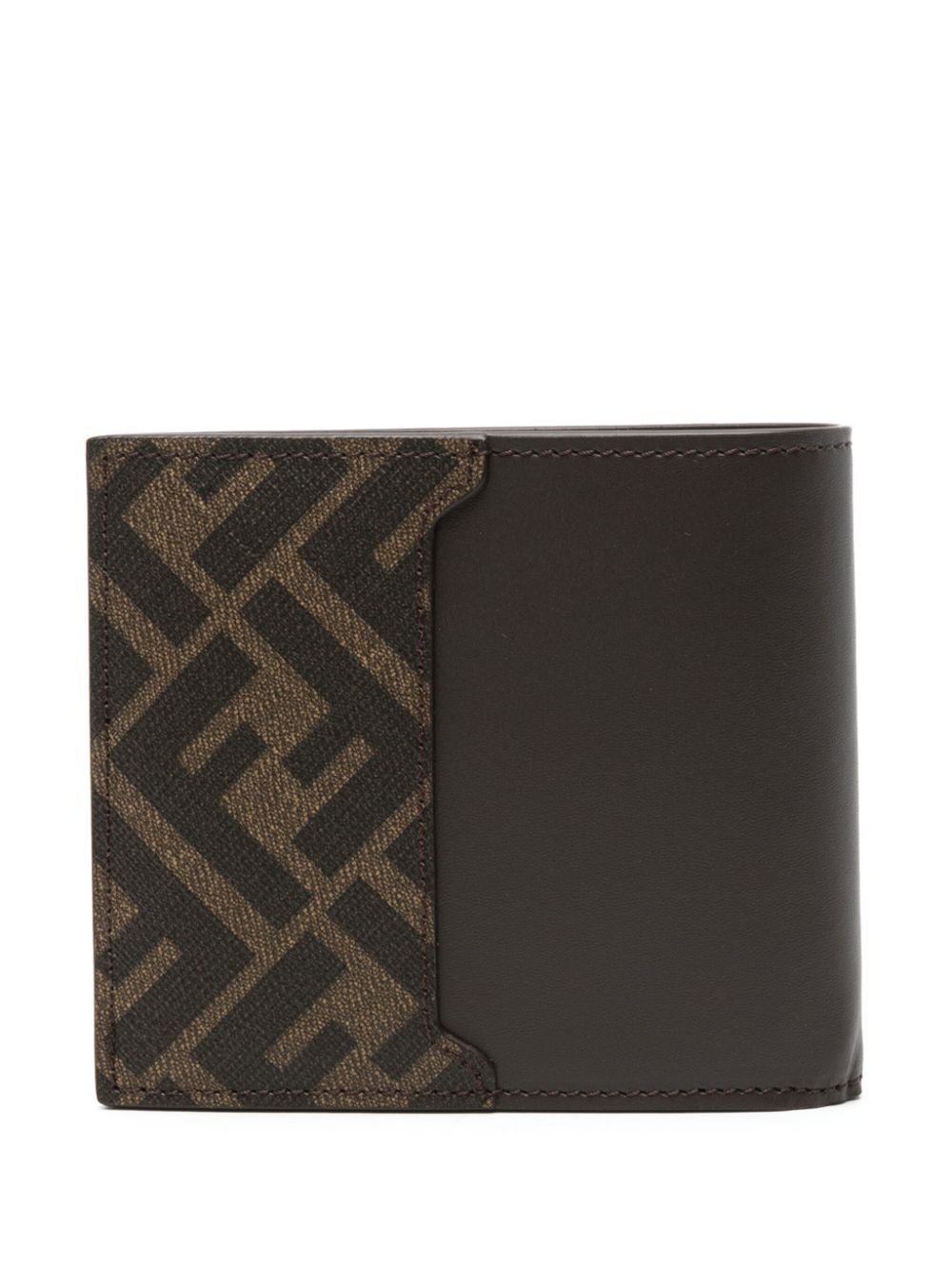 Fendi LEATHER AND FF CANVAS COMPACT BI-FOLD WALLET Size ONE SIZE - 3 Thumbnail
