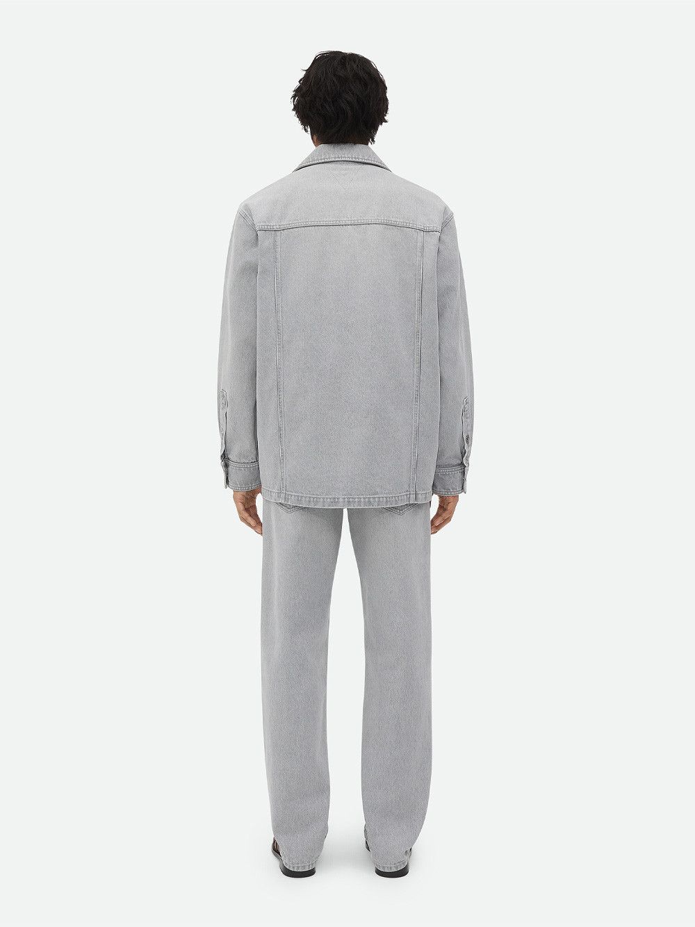 Bottega Veneta LIGHT GREY WASHED DENIM SHIRT Size US M / EU 48-50 / 2 - 3 Thumbnail