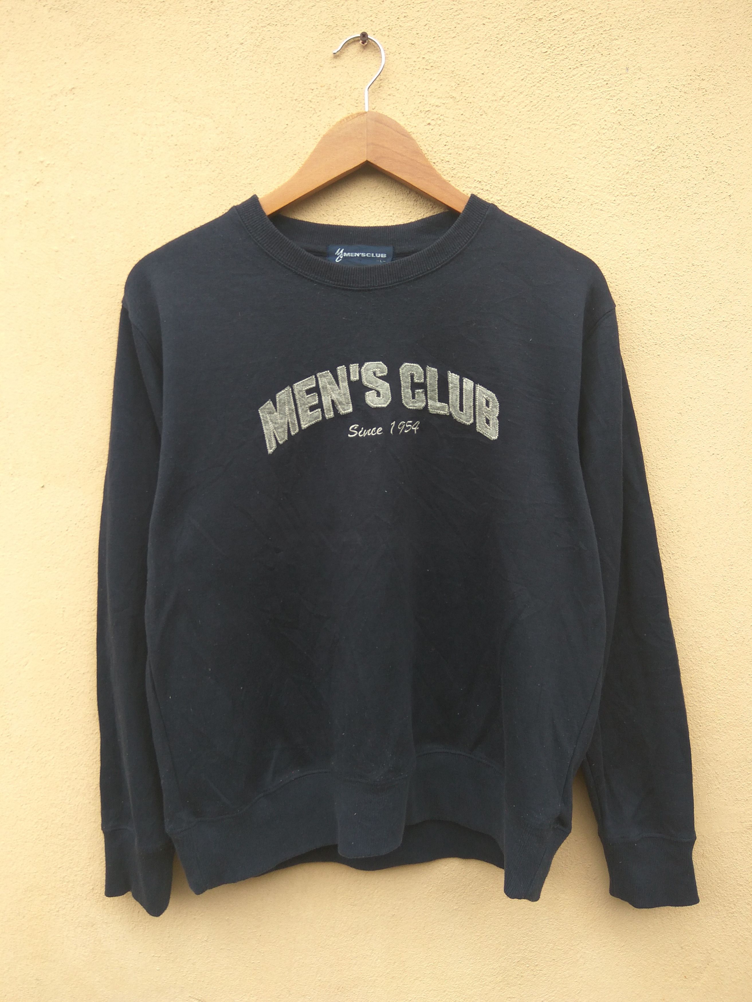 The Men's Store Vintage MEN'S CLUB sweatshirt spell out Size US L / EU 52-54 / 3 - 1 Thumbnail