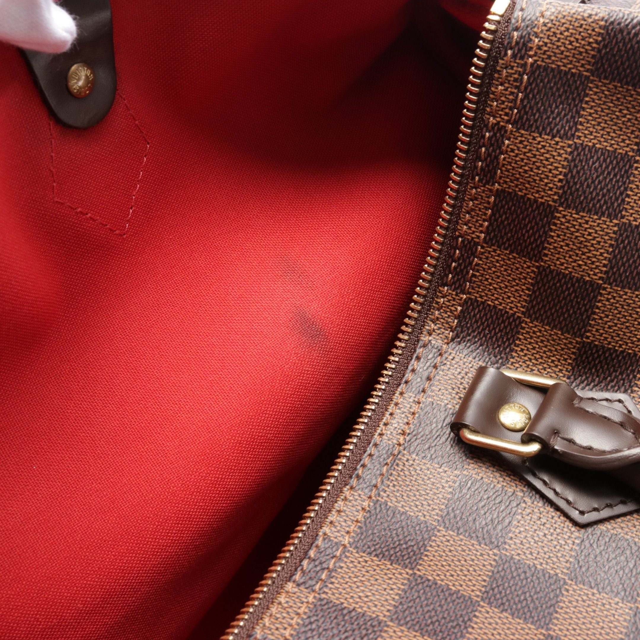 Louis Vuitton Louis Vuitton Speedy 35 Damier Ebene Handbag Leather Brown Size ONE SIZE - 5 Thumbnail