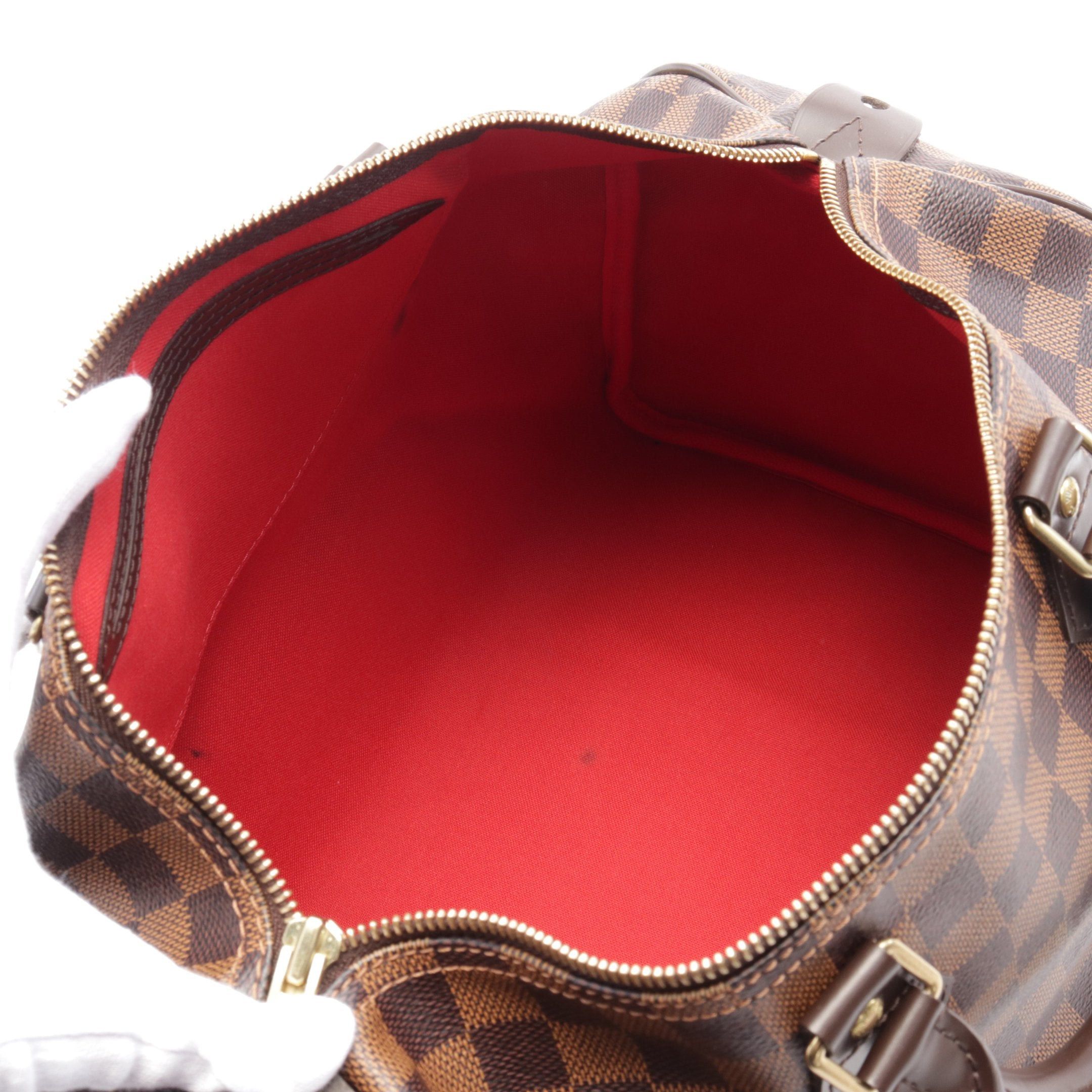 Louis Vuitton Louis Vuitton Speedy 35 Damier Ebene Handbag Leather Brown Size ONE SIZE - 3 Thumbnail
