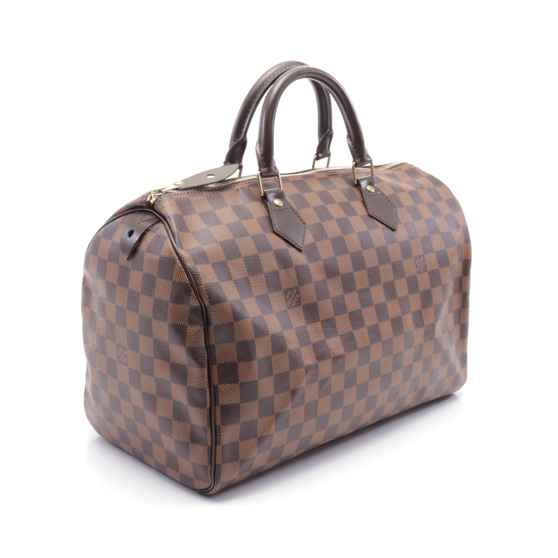 Louis Vuitton Louis Vuitton Speedy 35 Damier Ebene Handbag Leather Brown Size ONE SIZE - 2 Thumbnail