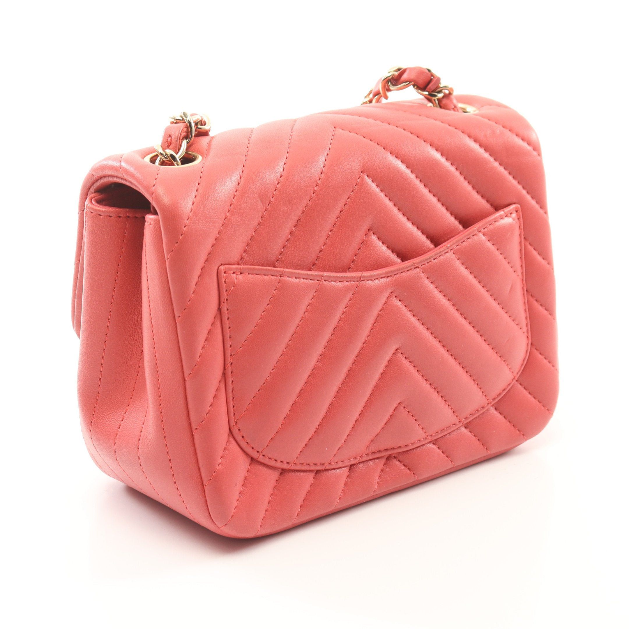 Chanel Chanel Chevron V-Stitch Chain Shoulder Bag Lambskin Pink Gold Hardware Size ONE SIZE - 2 Thumbnail