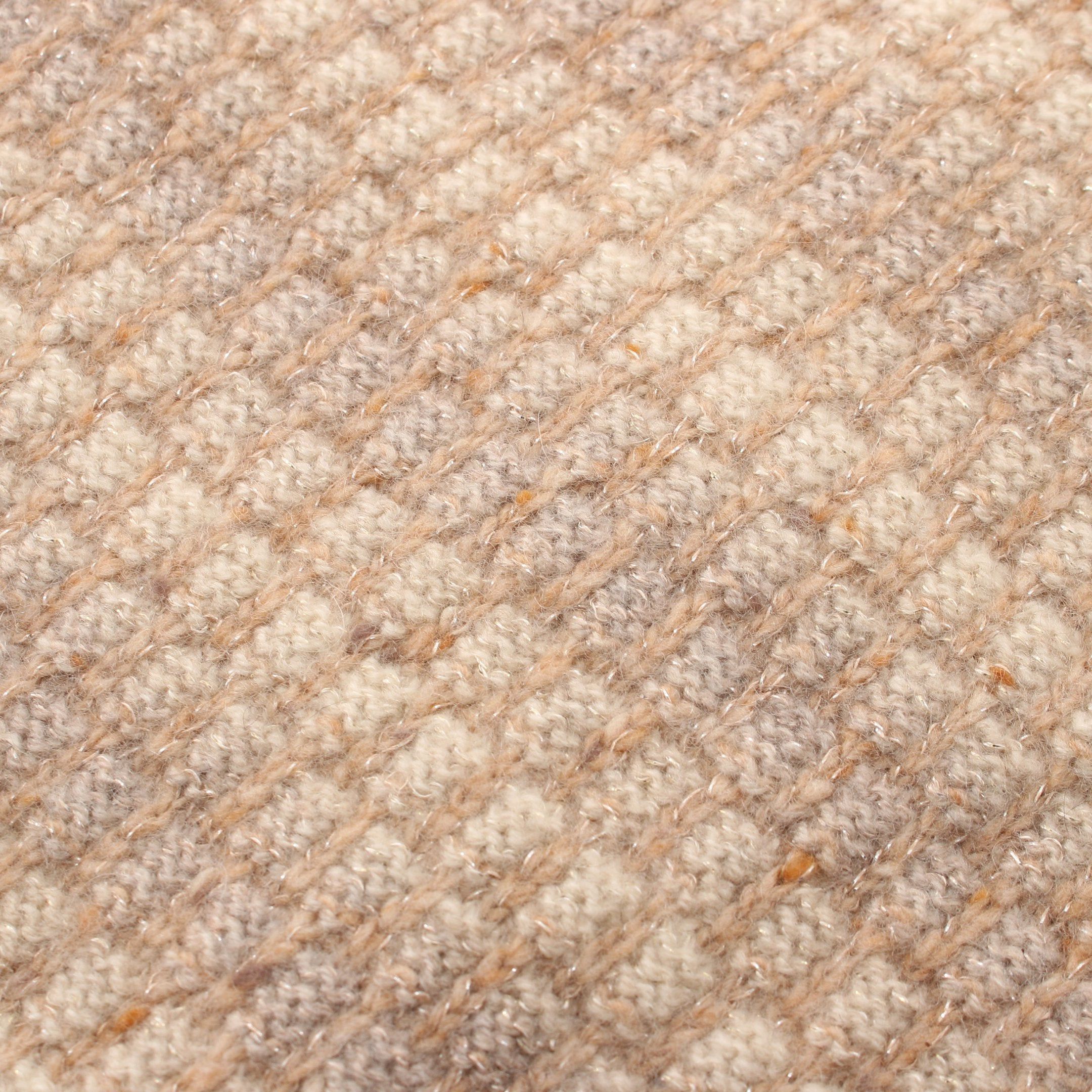 Chanel Chanel Coco Mark Knit Scarf Stall Cashmere Beige Size ONE SIZE - 5 Thumbnail