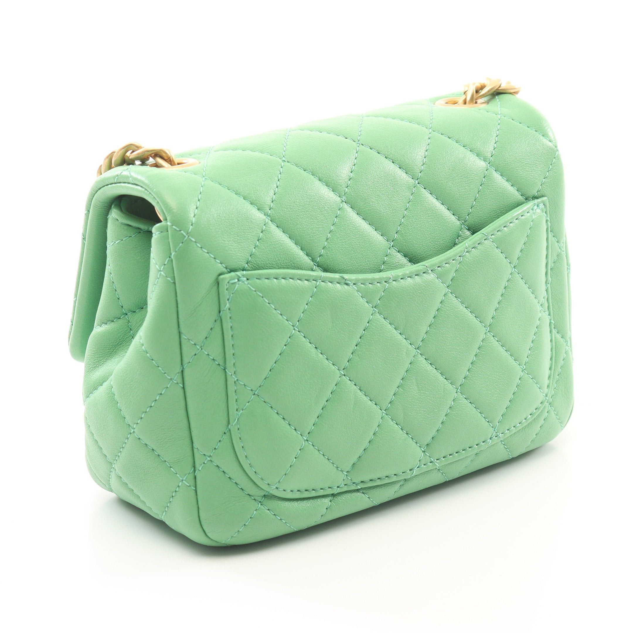 Chanel Chanel Matelasse Chain Shoulder Bag Lambskin Green Gold Hardware Size ONE SIZE - 2 Thumbnail