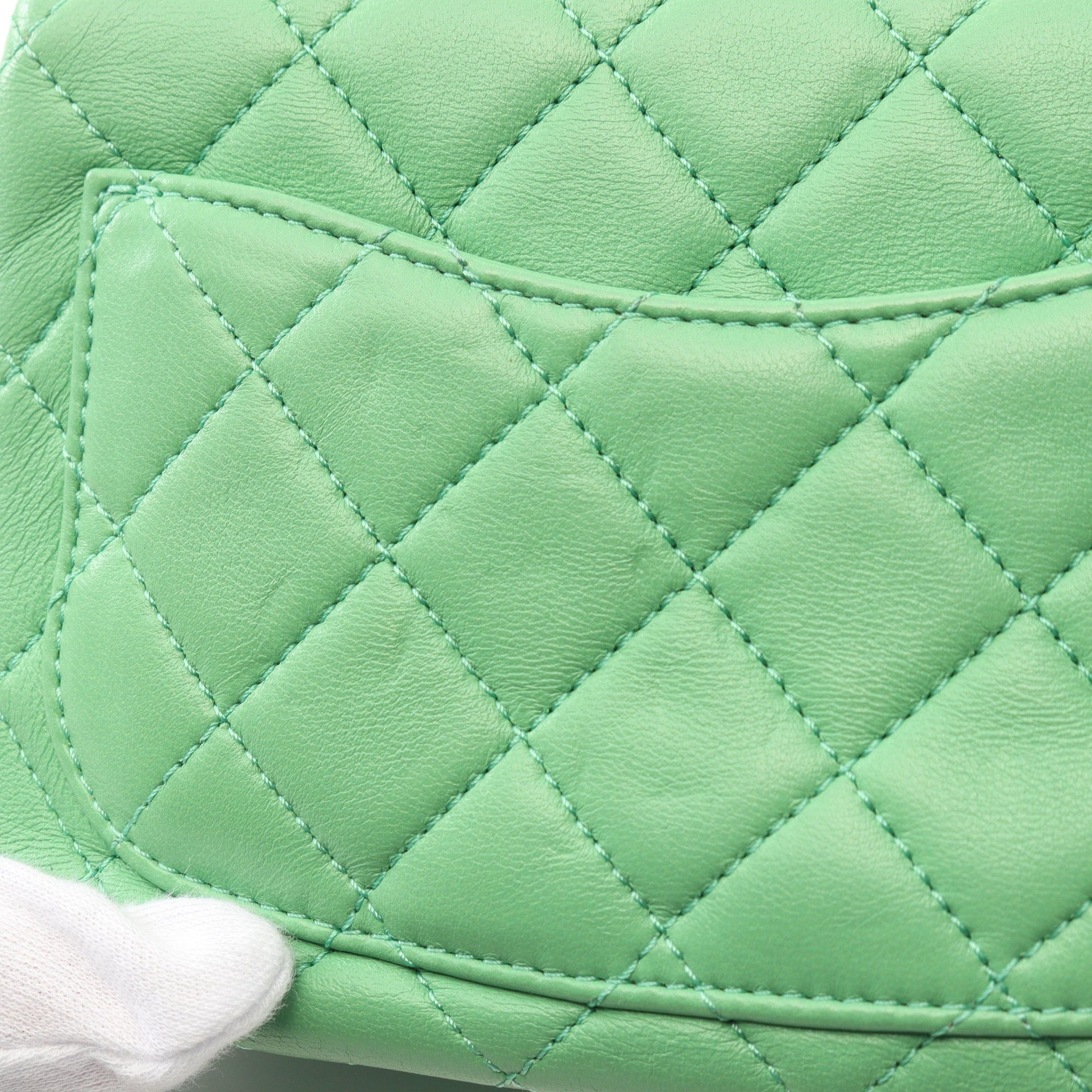 Chanel Chanel Matelasse Chain Shoulder Bag Lambskin Green Gold Hardware Size ONE SIZE - 7 Thumbnail