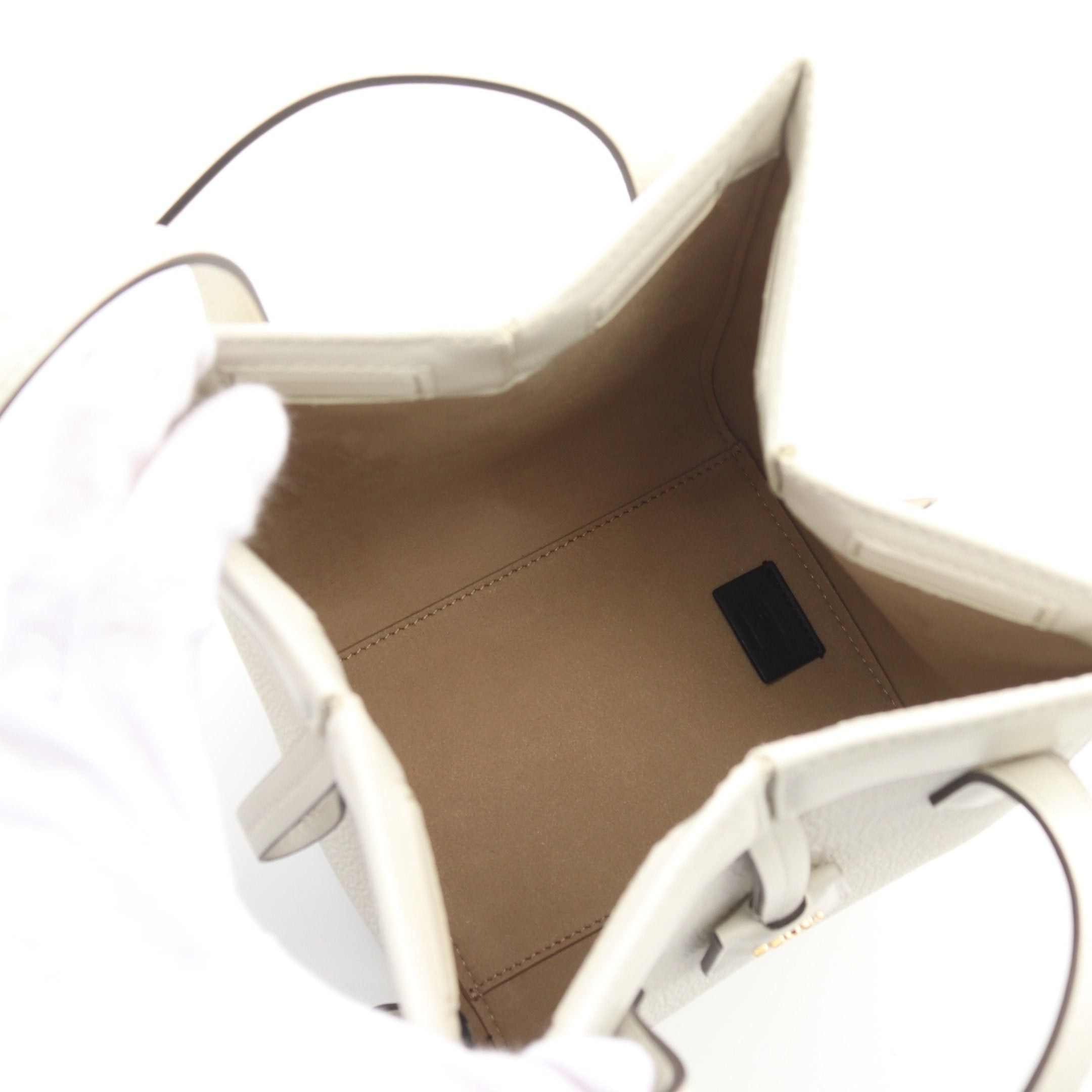 Fendi Fendi Origami Mini Shoulder Bag Leather White Size ONE SIZE - 3 Thumbnail