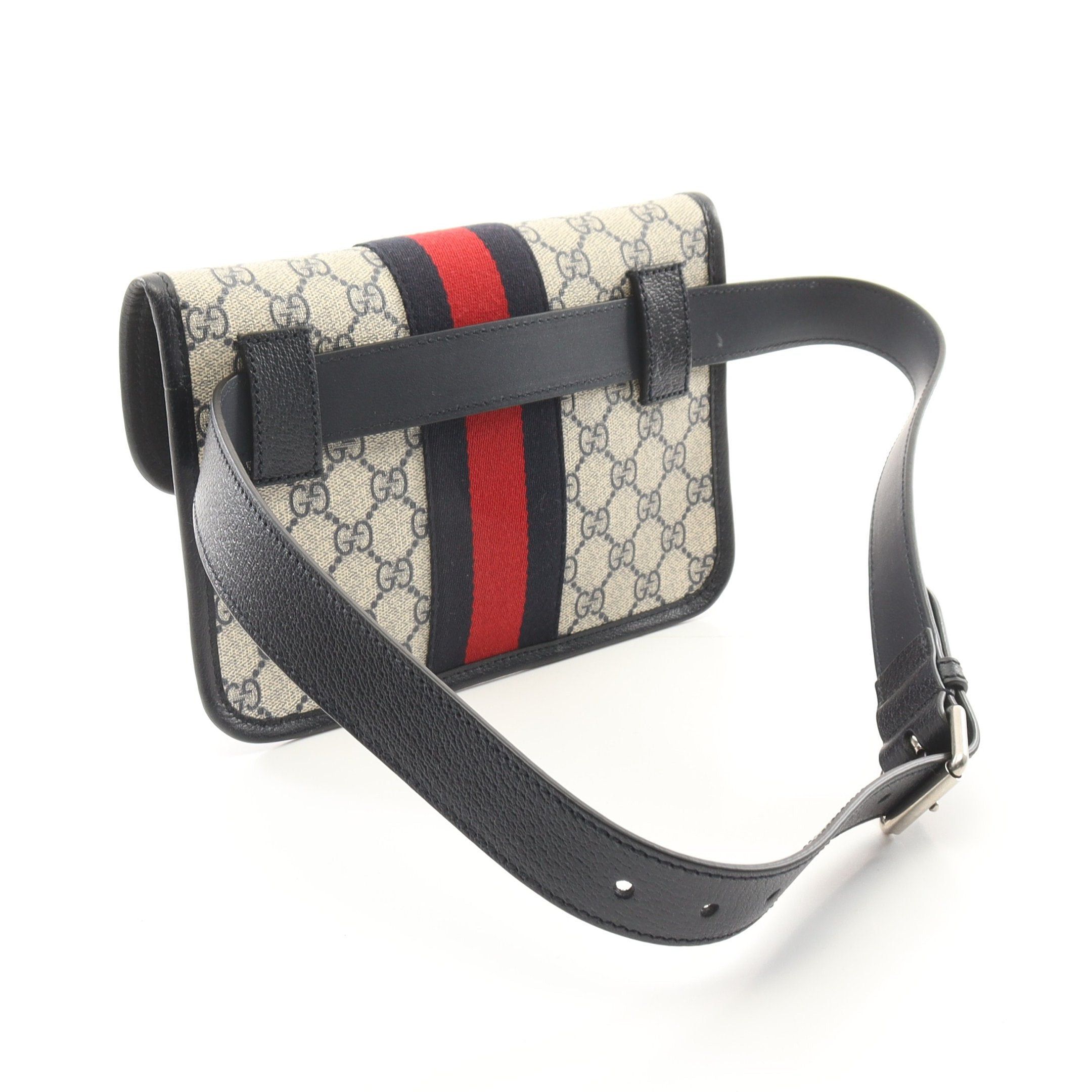 Gucci Gucci Ophidia Belt Bag Body Waist Leather Beige Navy Multicolor Size ONE SIZE - 2 Thumbnail