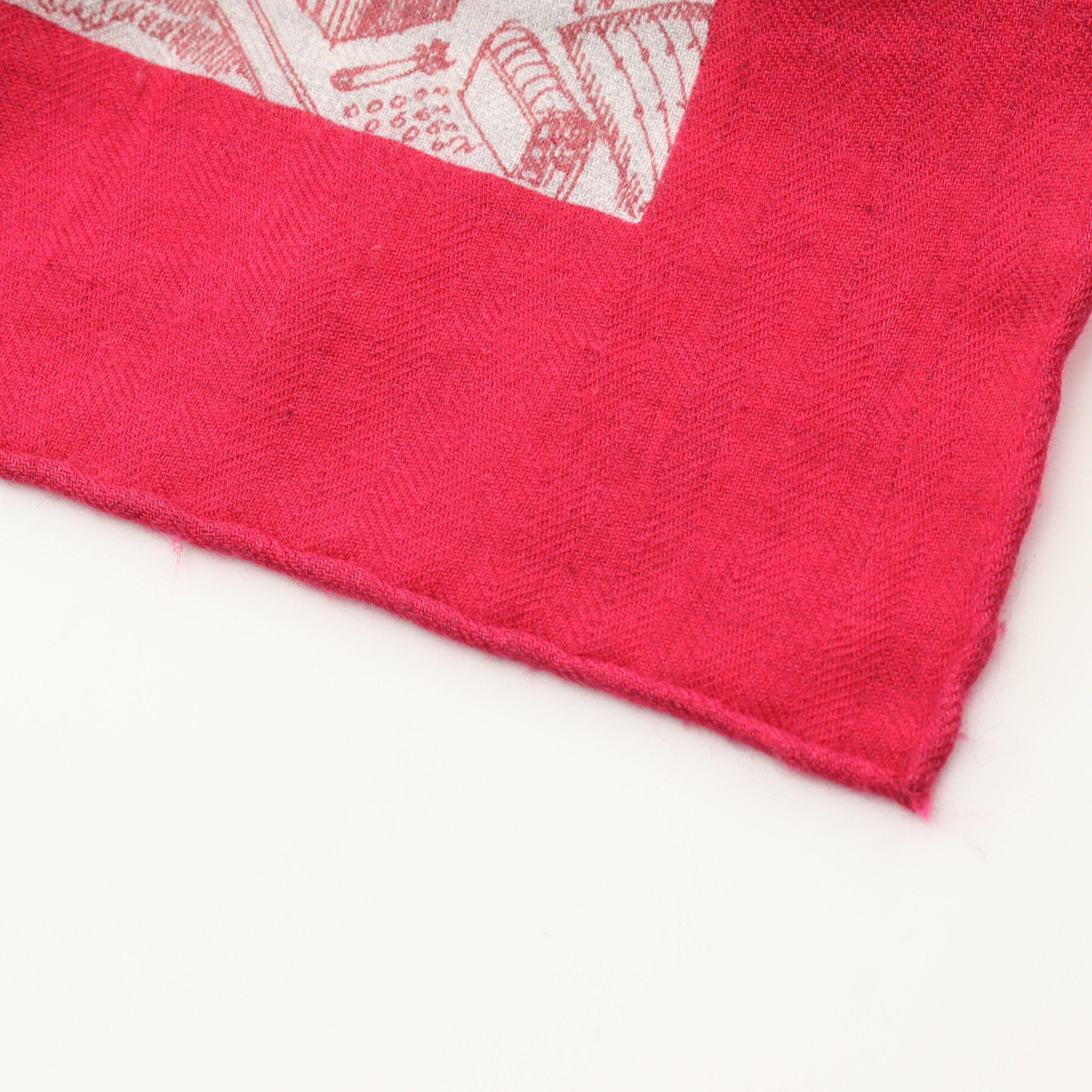 Hermes Hermes Carréjean Carres 140 La Cite Cavaliere Scarf Shawl Cashmere Silk Gray Pink Purple Multicolor Size ONE SIZE - 6 Thumbnail