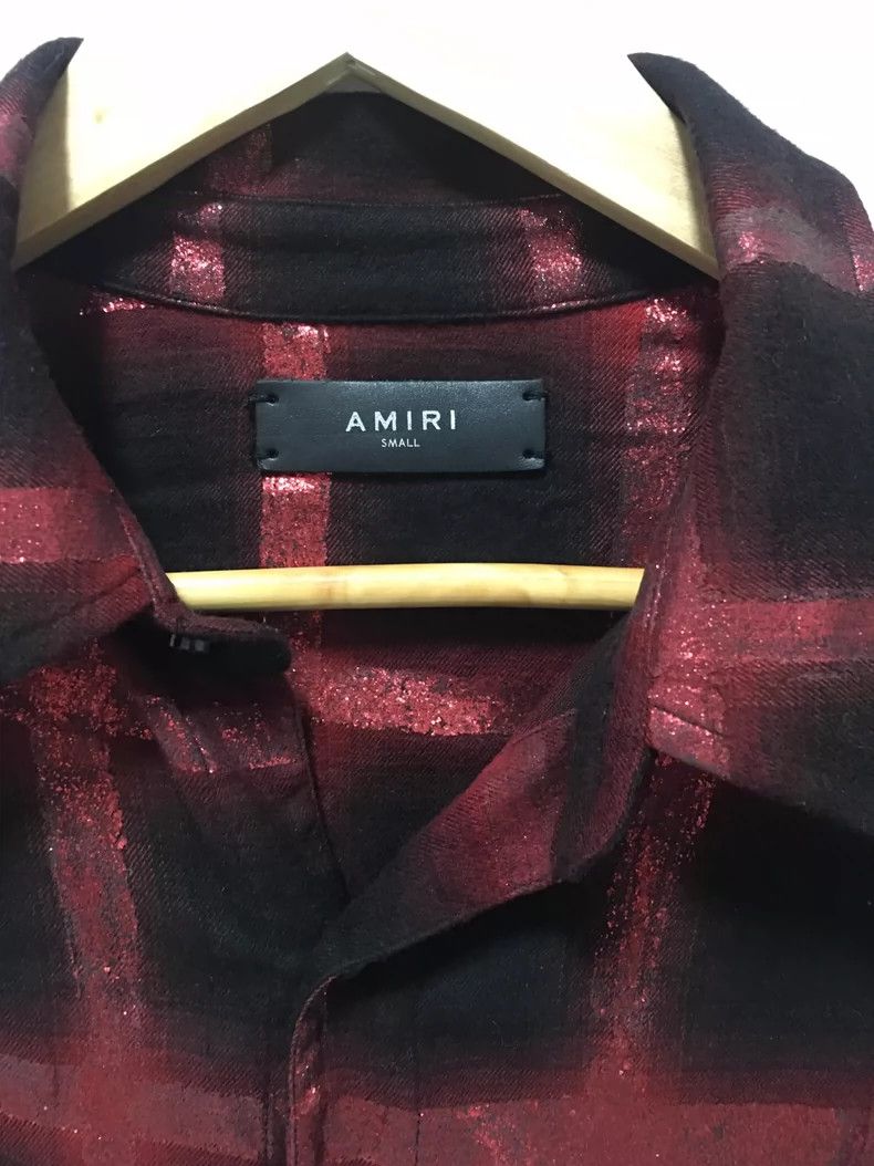 Amiri Amiri Black and red glitter pink plaid shirt S size -DMC Size US S / EU 44-46 / 1 - 2 Thumbnail