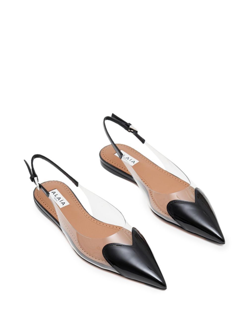 Alaia LE CŒUR FLAT SLINGBACKS Size US 7 / IT 37 - 2 Thumbnail