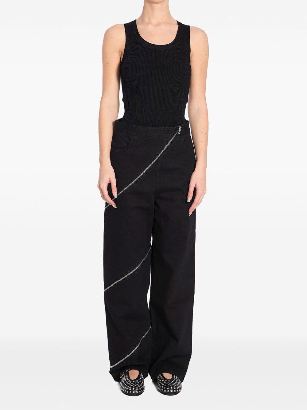 Alaia SLEEVELESS RIBBED KNIT BODYSUIT Size 28" / US 6 / IT 42 - 2 Thumbnail