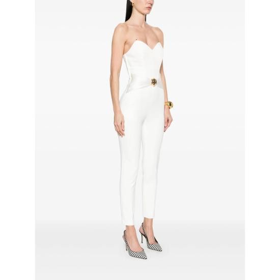 Elisabetta Franchi ELISABETTA FRANCHI Women Jumpsuits TU03951E2 360 WHITE Size 28" / US 6 / IT 42 - 5 Thumbnail