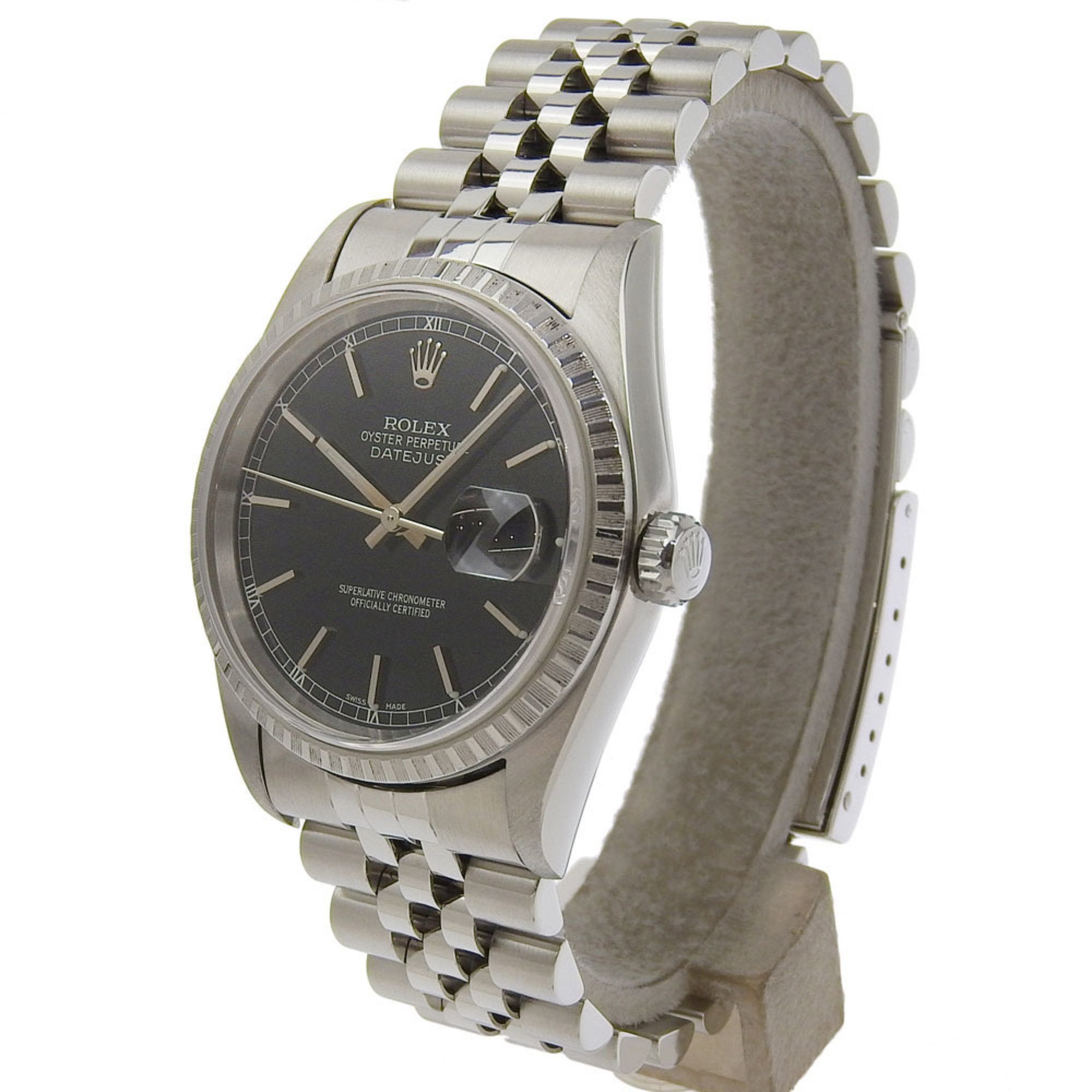 Rolex Rolex Datejust U-serial 16220 Black Dial SS 2024/10 Automatic Watch 36mm Men's Size ONE SIZE - 2 Thumbnail