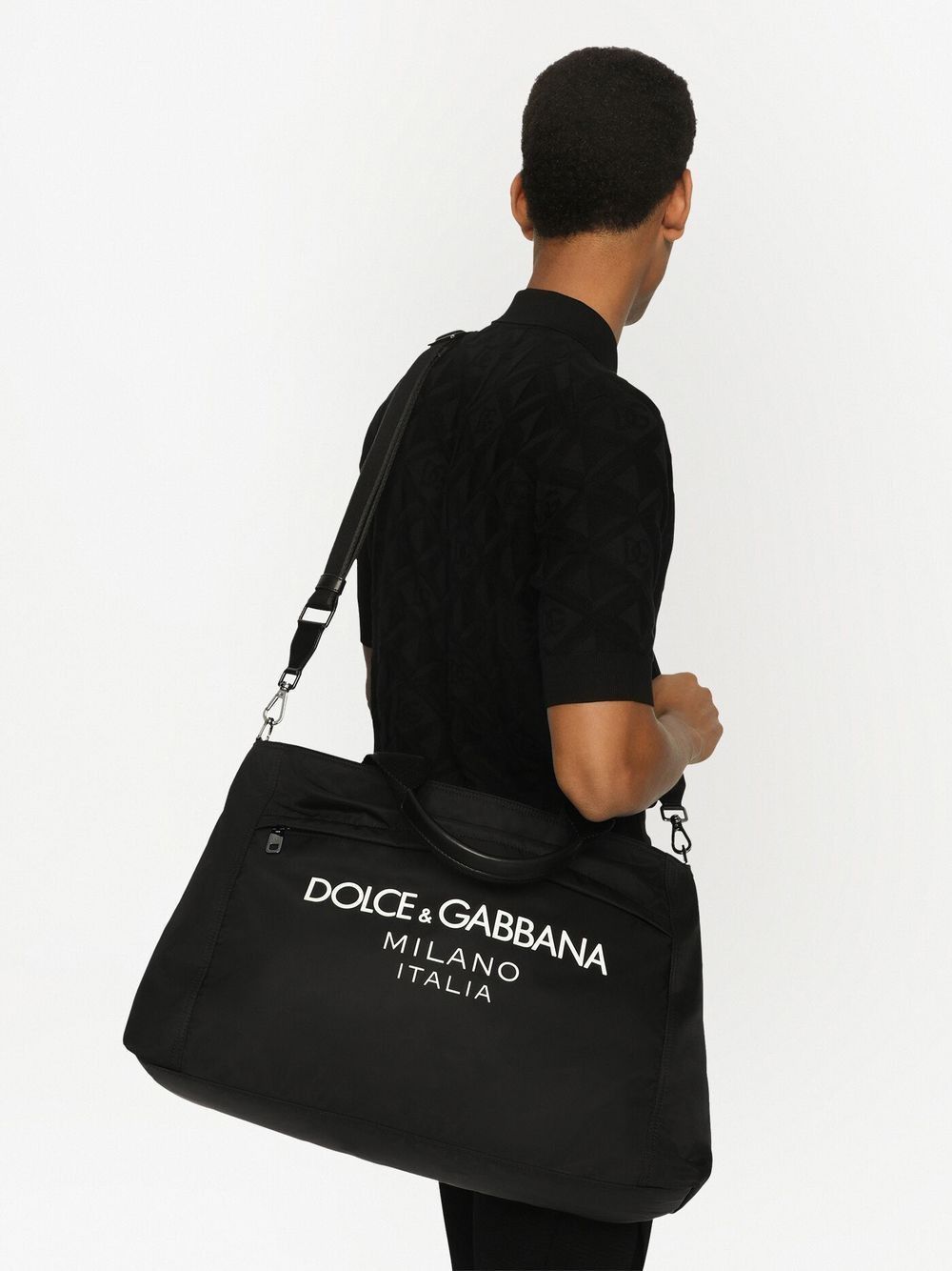 Dolce & Gabbana LOGO-LETTERING NYLON HOLDALL Size ONE SIZE - 2 Thumbnail