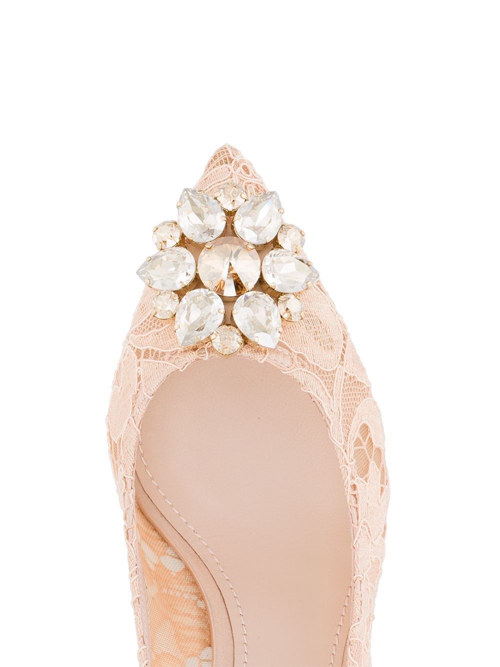 Dolce & Gabbana LACE RAINBOW PUMPS WITH BROOCH DETAILING Size US 7.5 / IT 37.5 - 4 Thumbnail