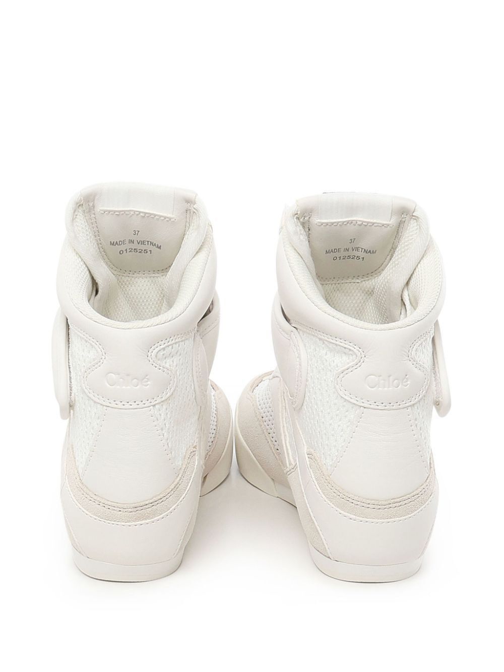 Chloe MESH AND SUEDE KICK HIGH-TOP SNEAKERS Size US 7 / IT 37 - 3 Thumbnail