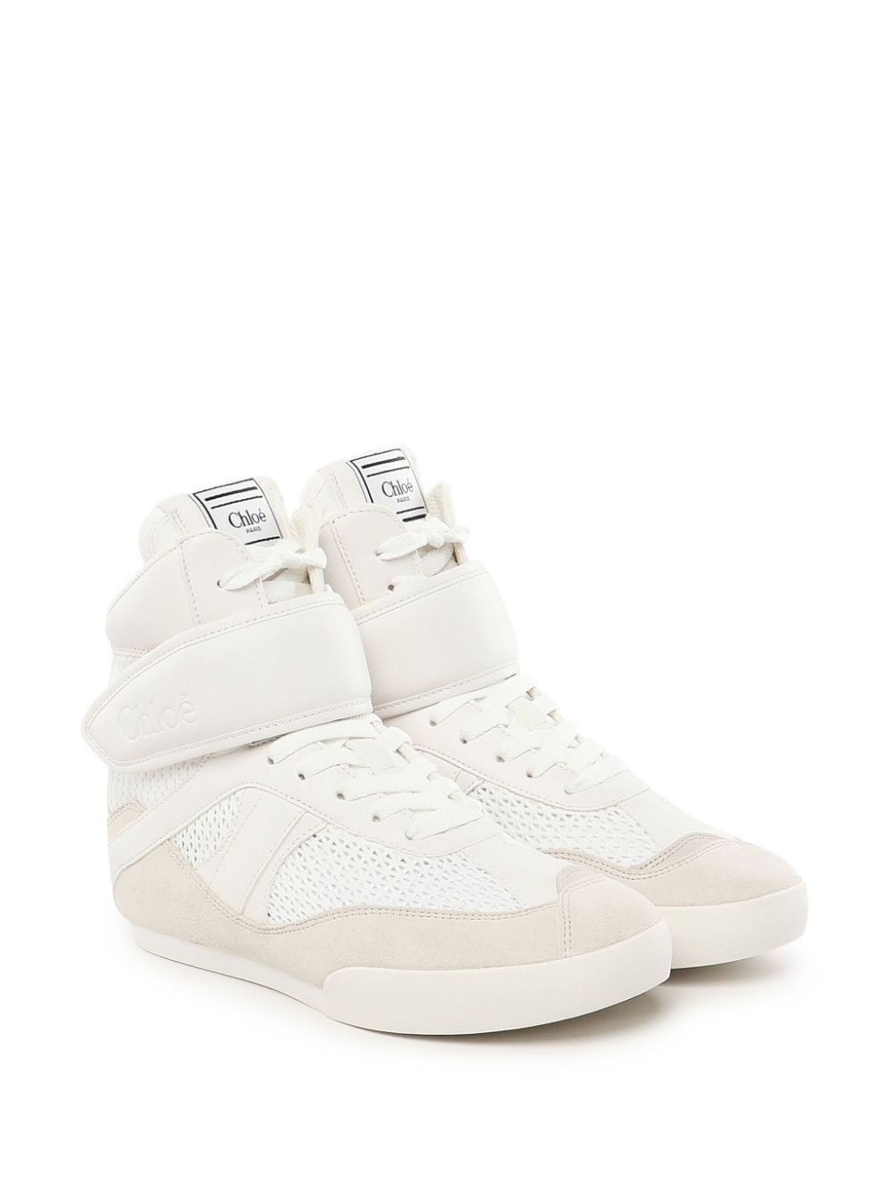Chloe MESH AND SUEDE KICK HIGH-TOP SNEAKERS Size US 8 / IT 38 - 2 Thumbnail