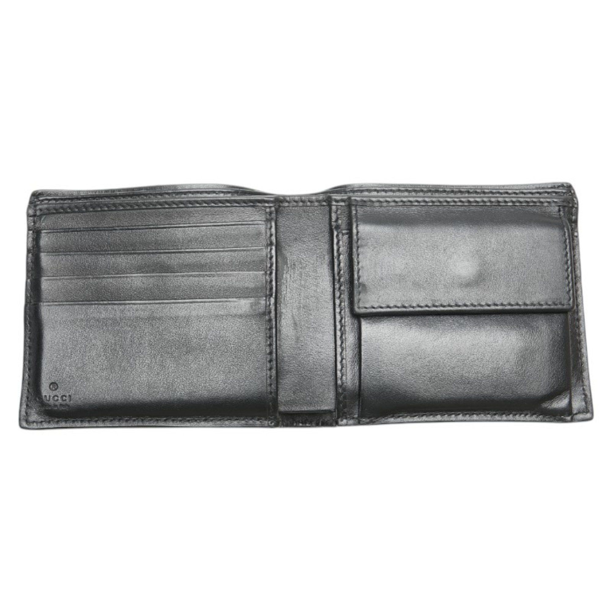 Gucci Gucci Bi-fold Wallet 547586 Black Leather Men's GUCCI Size ONE SIZE - 4 Thumbnail