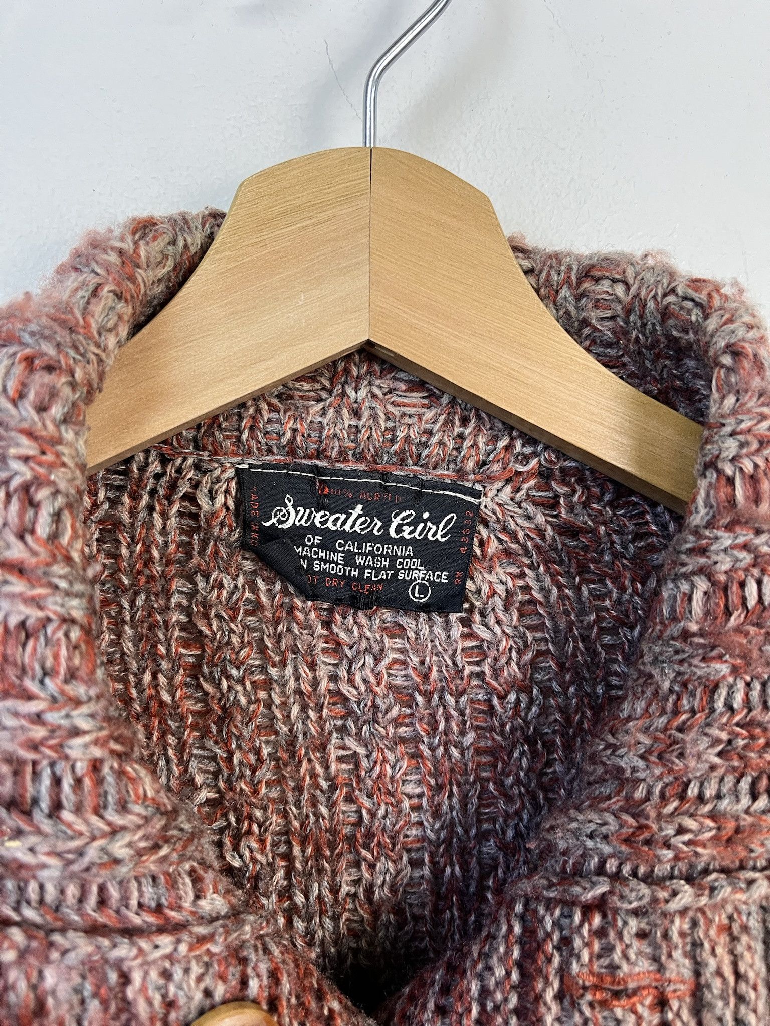 Other Vintage Knit Sweater 1990s Sweater Girl Red Heather Wiggle Knit Cardigan Size S Size US S / EU 44-46 / 1 - 2 Thumbnail