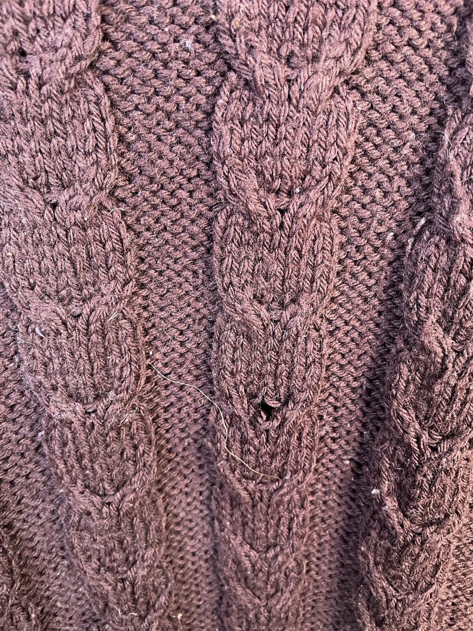 Other Vintage Knit Sweater Thick Cableknit Cardigan Size S Size US S / EU 44-46 / 1 - 3 Thumbnail