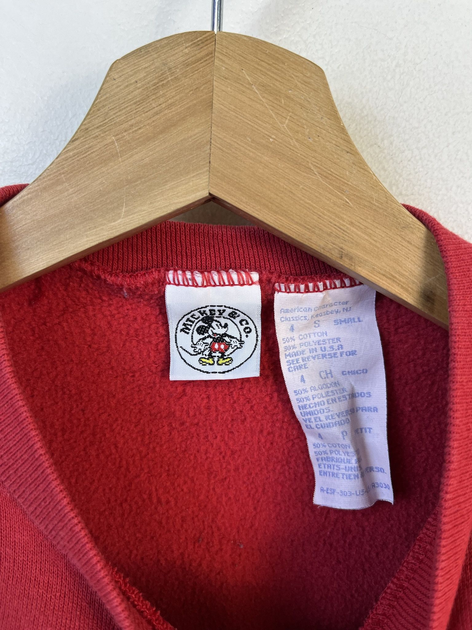 Disney × Vintage Vintage Crewneck Children's Clothing 1990s Mickey Mouse Football Team Baby Crewneck Size XXS Size US XXS / EU 40 - 2 Thumbnail