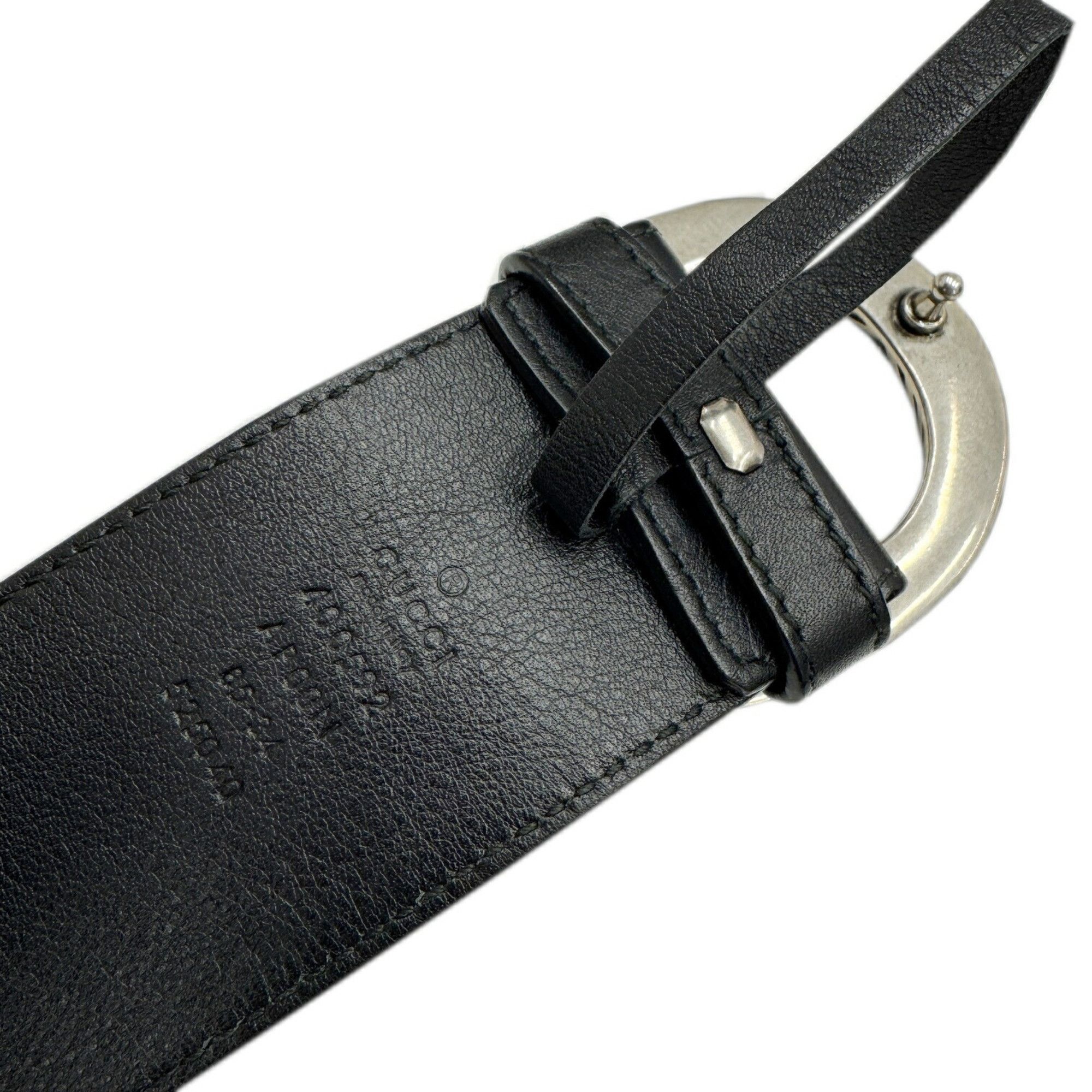Gucci GUCCI Dionysus Leather Belt 400592 Black 85cm Men's Gorgeous Size ONE SIZE - 2 Thumbnail