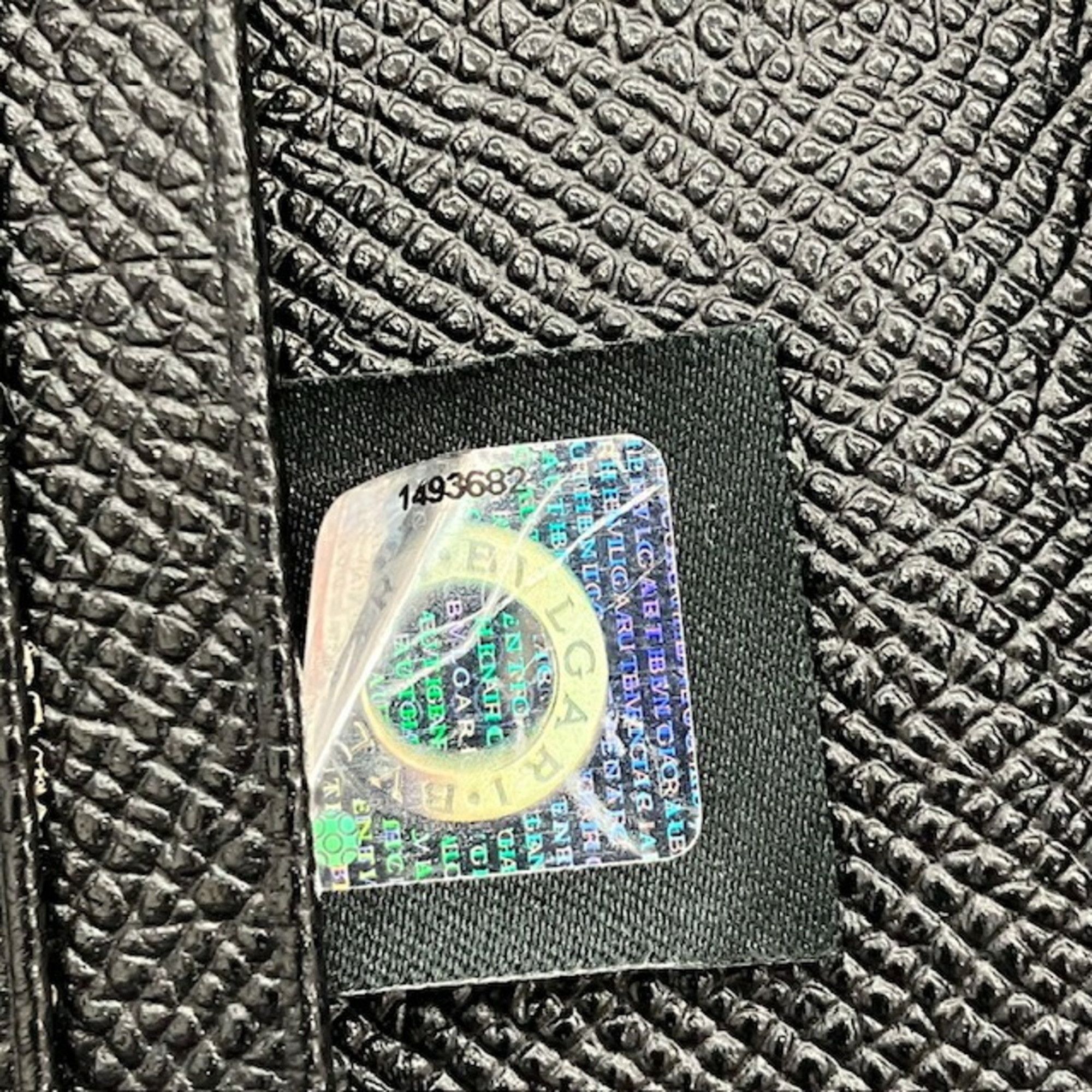 Bvlgari BVLGARI Bulgari Bi-fold Long Wallet 30398 Man Grain Calf Leather Black Men's Size ONE SIZE - 9 Thumbnail