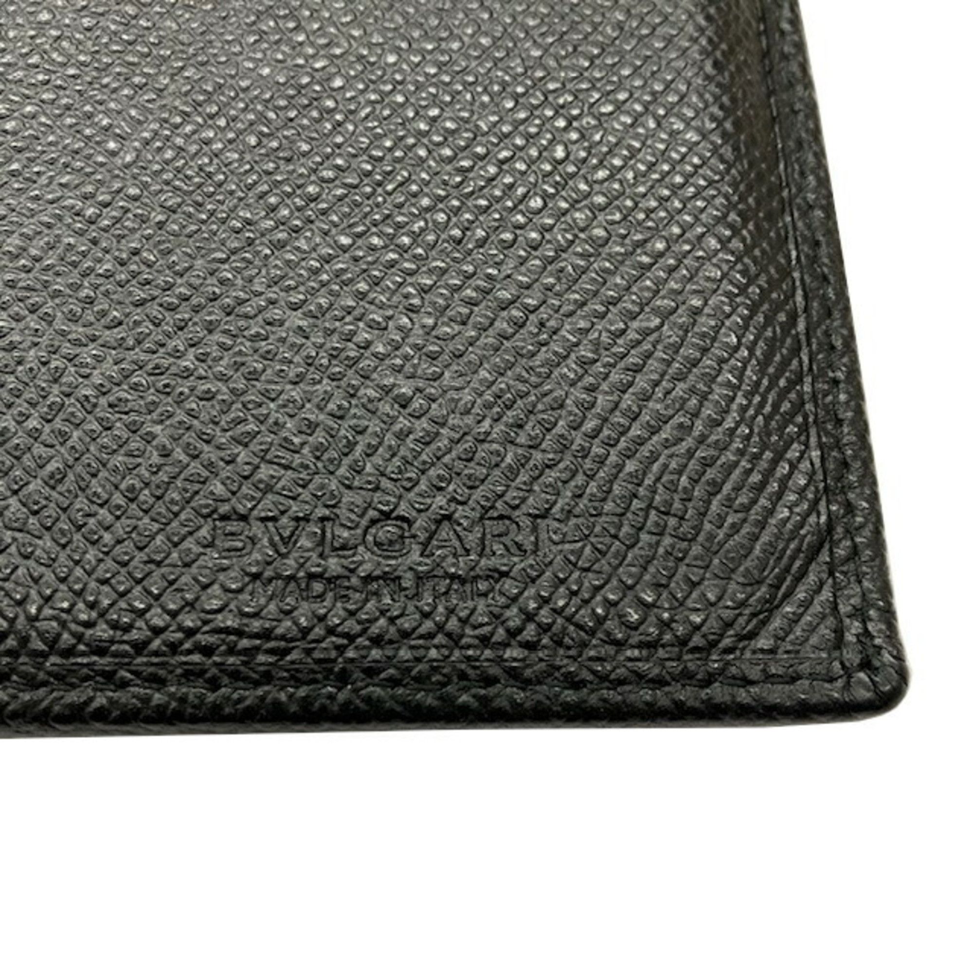 Bvlgari BVLGARI Bulgari Bi-fold Long Wallet 30398 Man Grain Calf Leather Black Men's Size ONE SIZE - 6 Thumbnail