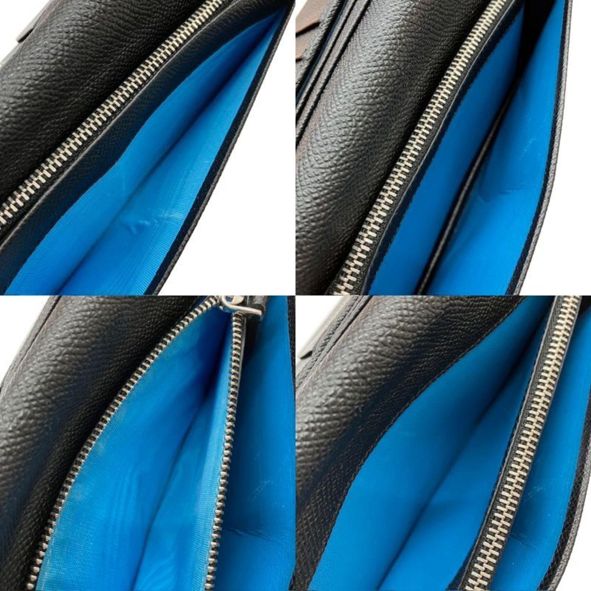 Bvlgari BVLGARI Bulgari Bi-fold Long Wallet 30398 Man Grain Calf Leather Black Men's Size ONE SIZE - 7 Thumbnail
