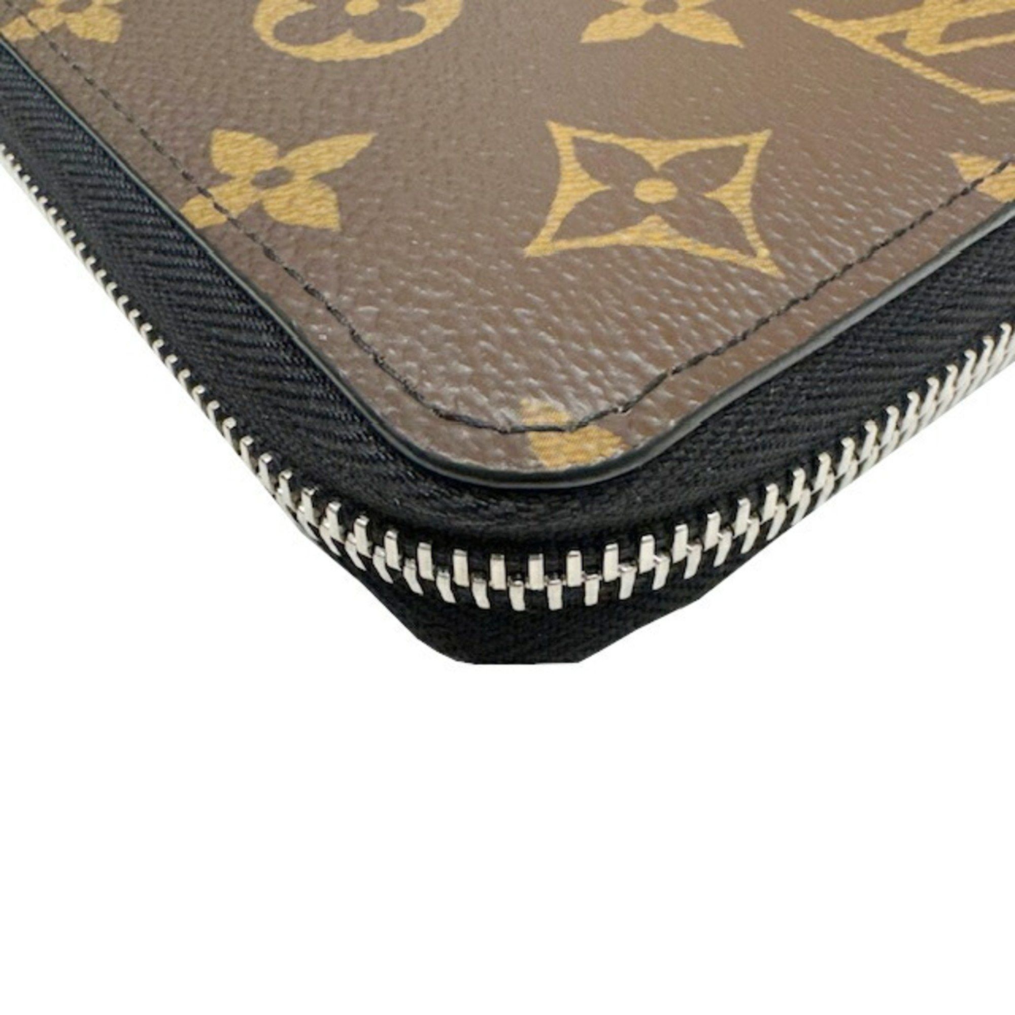 Louis Vuitton Louis Vuitton Monogram Macassar Zippy Dragonne M69407 RFID L-shaped long wallet Calf leather with strap Brown Noir Black Men's Size ONE SIZE - 6 Thumbnail