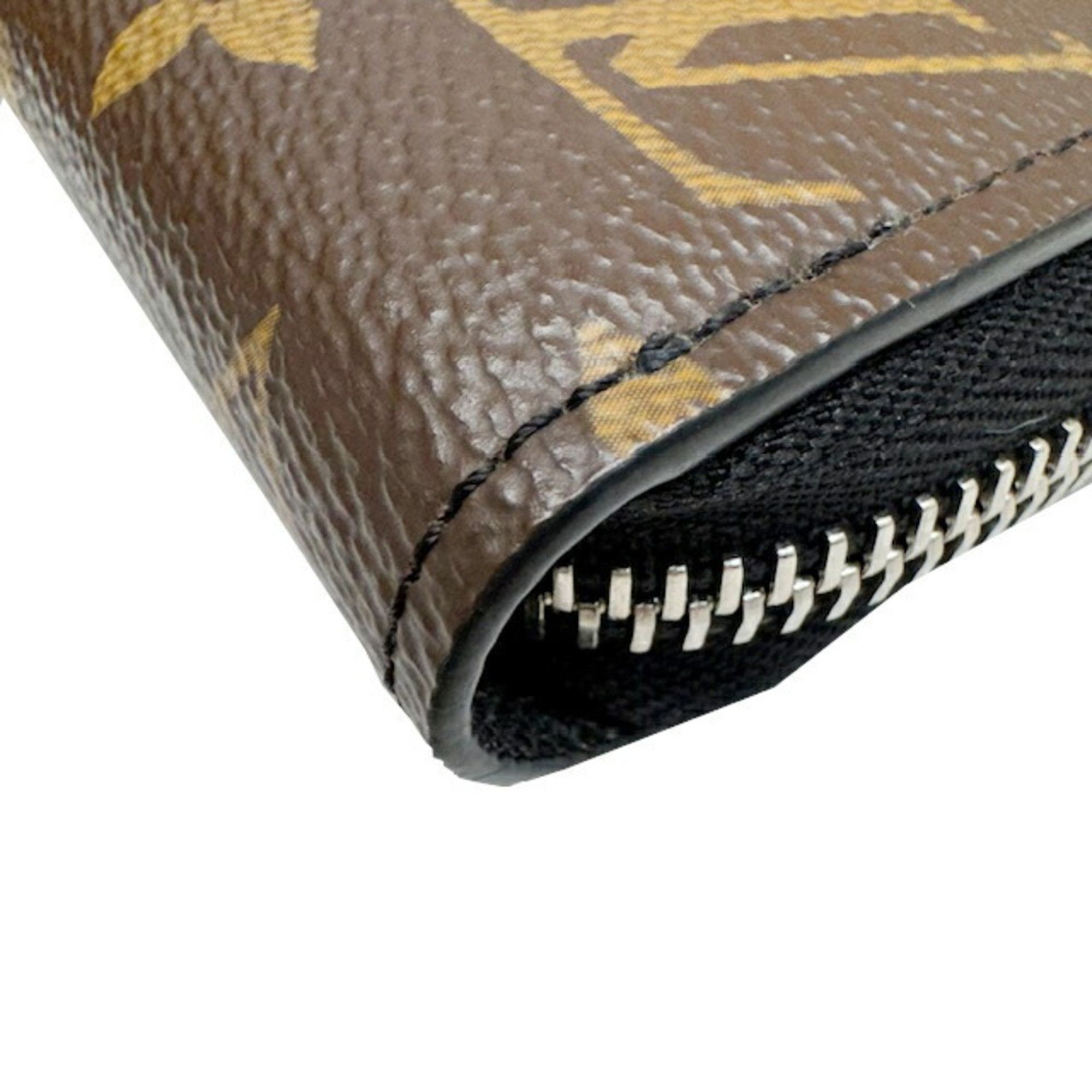Louis Vuitton Louis Vuitton Monogram Macassar Zippy Dragonne M69407 RFID L-shaped long wallet Calf leather with strap Brown Noir Black Men's Size ONE SIZE - 4 Thumbnail