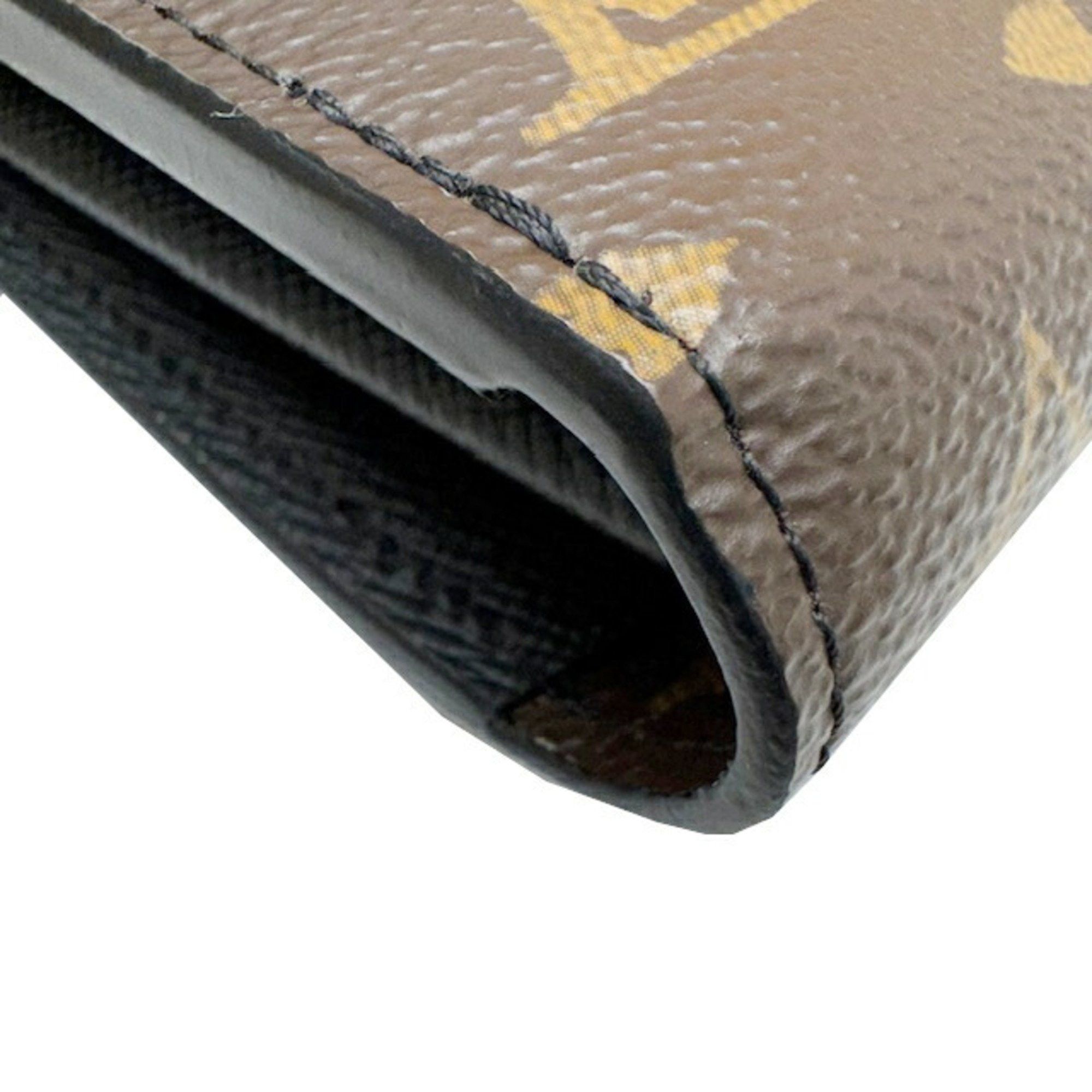 Louis Vuitton Louis Vuitton Monogram Macassar Zippy Dragonne M69407 RFID L-shaped long wallet Calf leather with strap Brown Noir Black Men's Size ONE SIZE - 3 Thumbnail