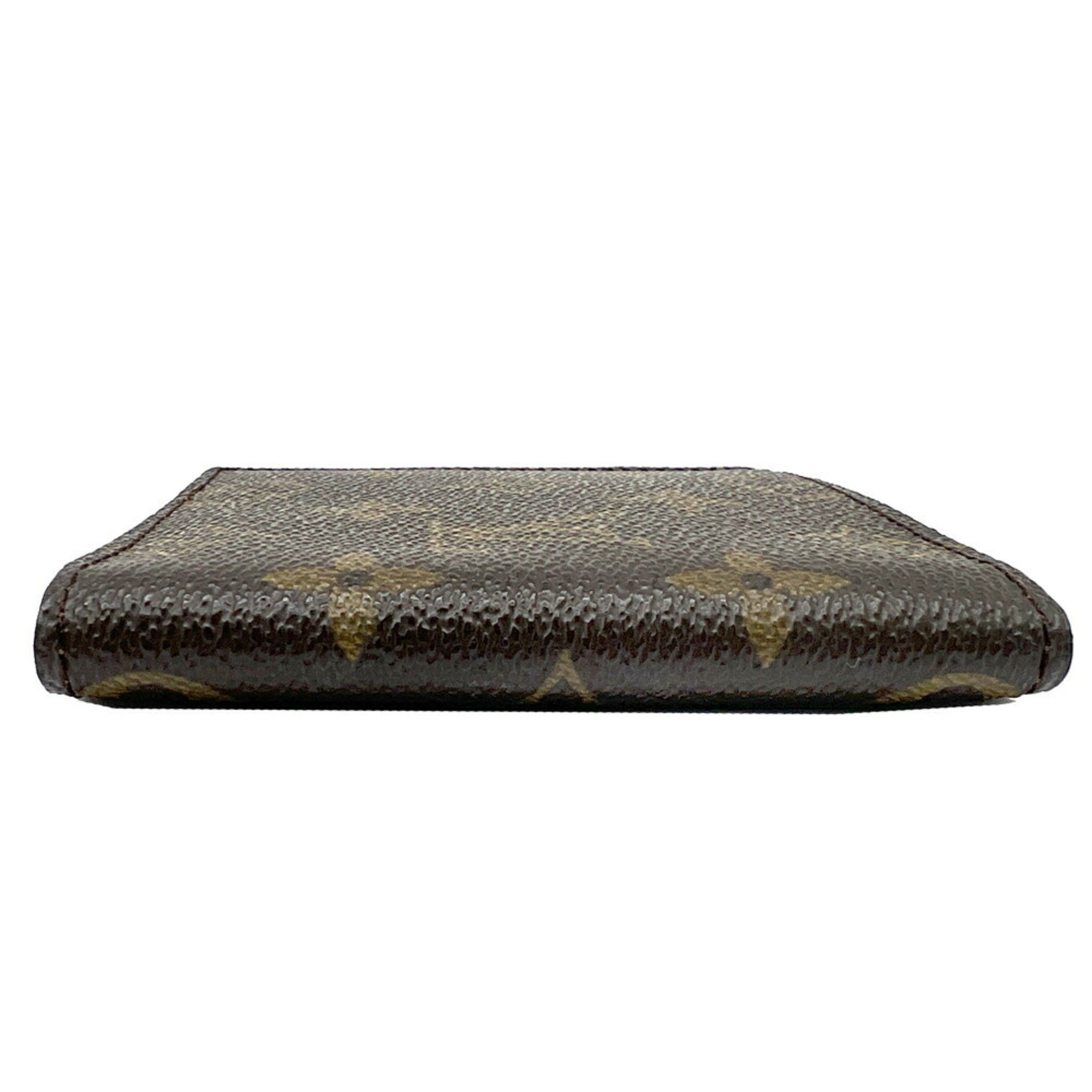 Louis Vuitton Louis Vuitton Portobier 6 CT2137 Business Card Holder/Card Case Coated Canvas Monogram Brown Size ONE SIZE - 3 Thumbnail