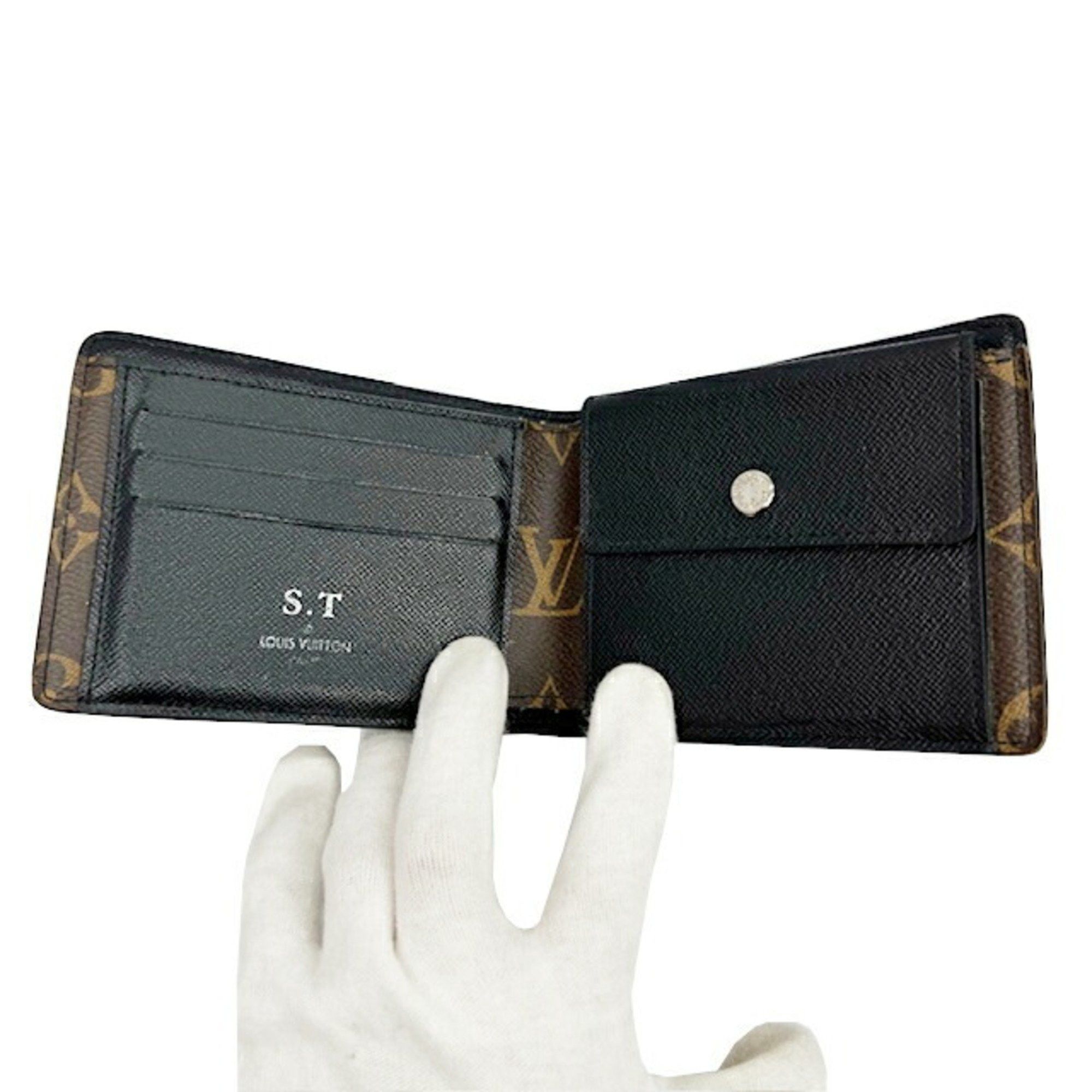 Louis Vuitton Louis Vuitton Portefeuille Mindoro Monogram Macassar M60411 CT4165 Initials (S.T) Folding Wallet Cards, Coins, Coin Pockets Men's Size ONE SIZE - 7 Thumbnail