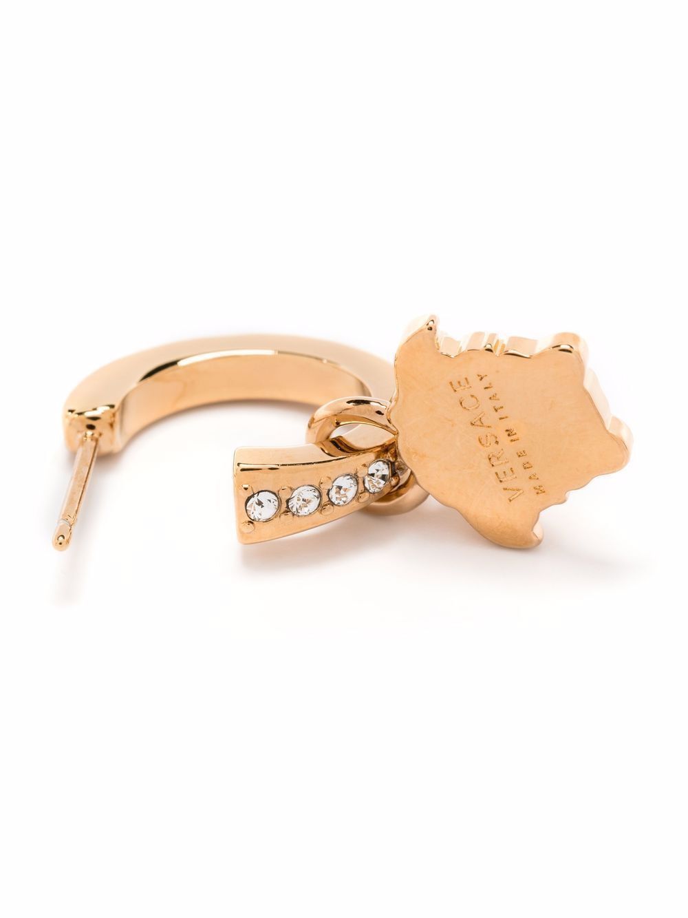 Versace CRYSTAL LA MEDUSA HOOP EARRINGS Size ONE SIZE - 3 Thumbnail