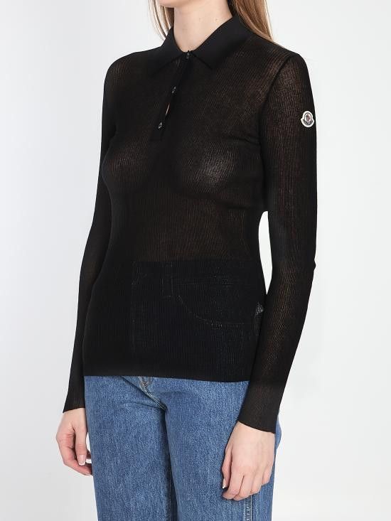 Moncler MONCLER Women Polo Shirts 9A00005 BLACK Size XS / US 0-2 / IT 36-38 - 2 Thumbnail