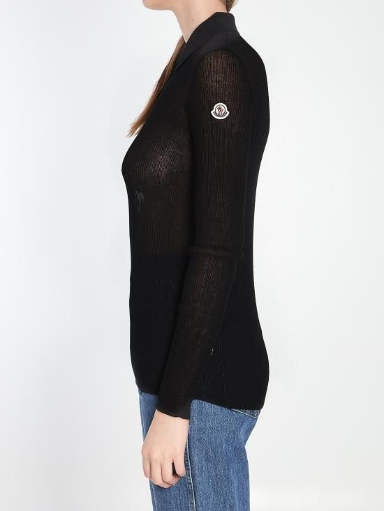 Moncler MONCLER Women Polo Shirts 9A00005 BLACK Size XS / US 0-2 / IT 36-38 - 3 Thumbnail