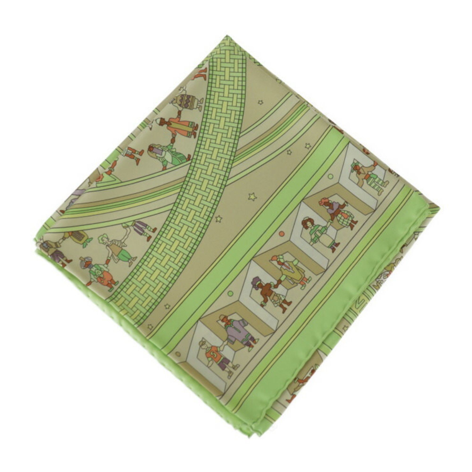 Other HERMES DONNER LA MAIN Carré 90 Scarf - Silk Green Multicolor Large Size ONE SIZE - 2 Thumbnail