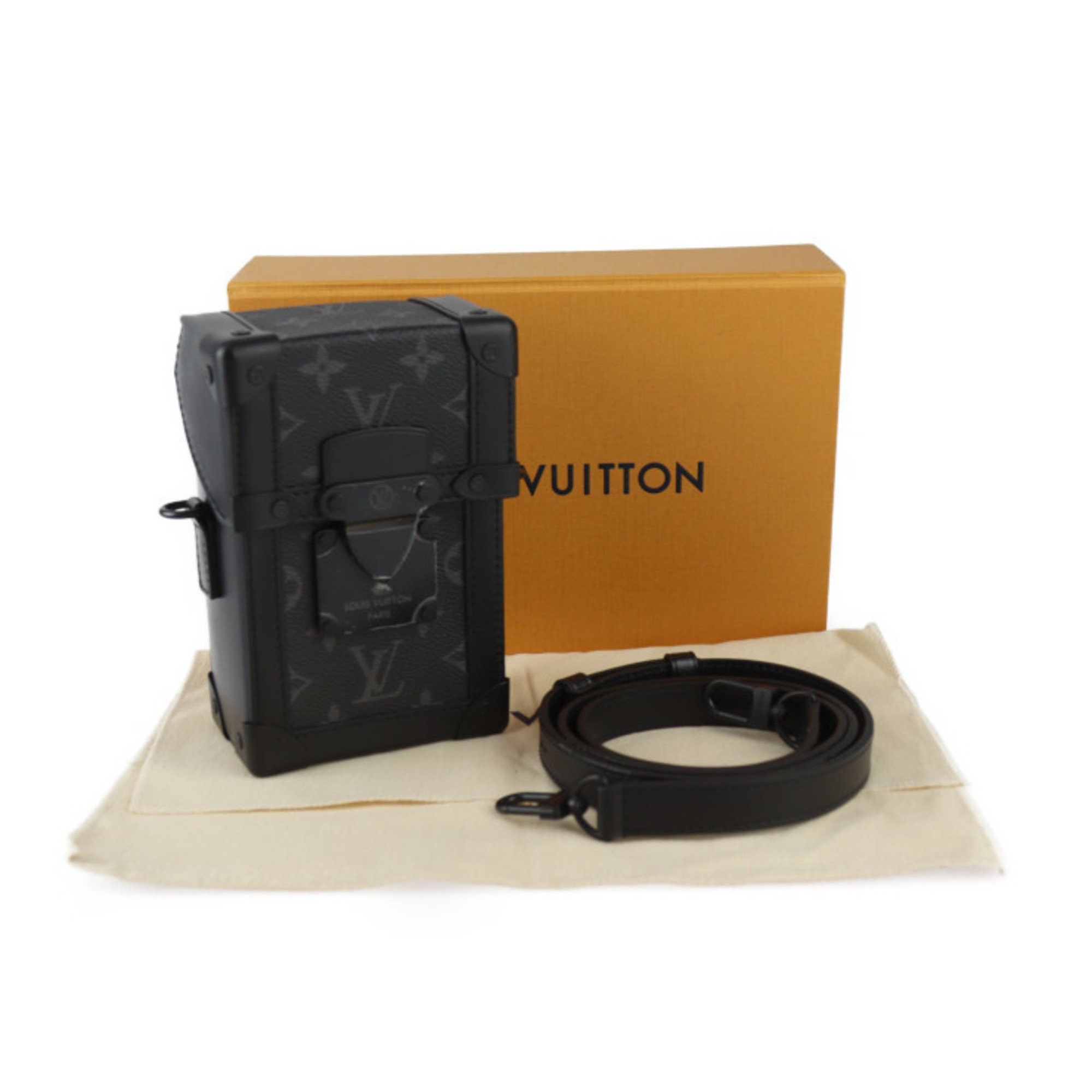 Louis Vuitton Louis Vuitton Vertical Trunk Wearable Wallet Monogram Eclipse Shoulder Bag M82077 Leather Black Size ONE SIZE - 10 Thumbnail