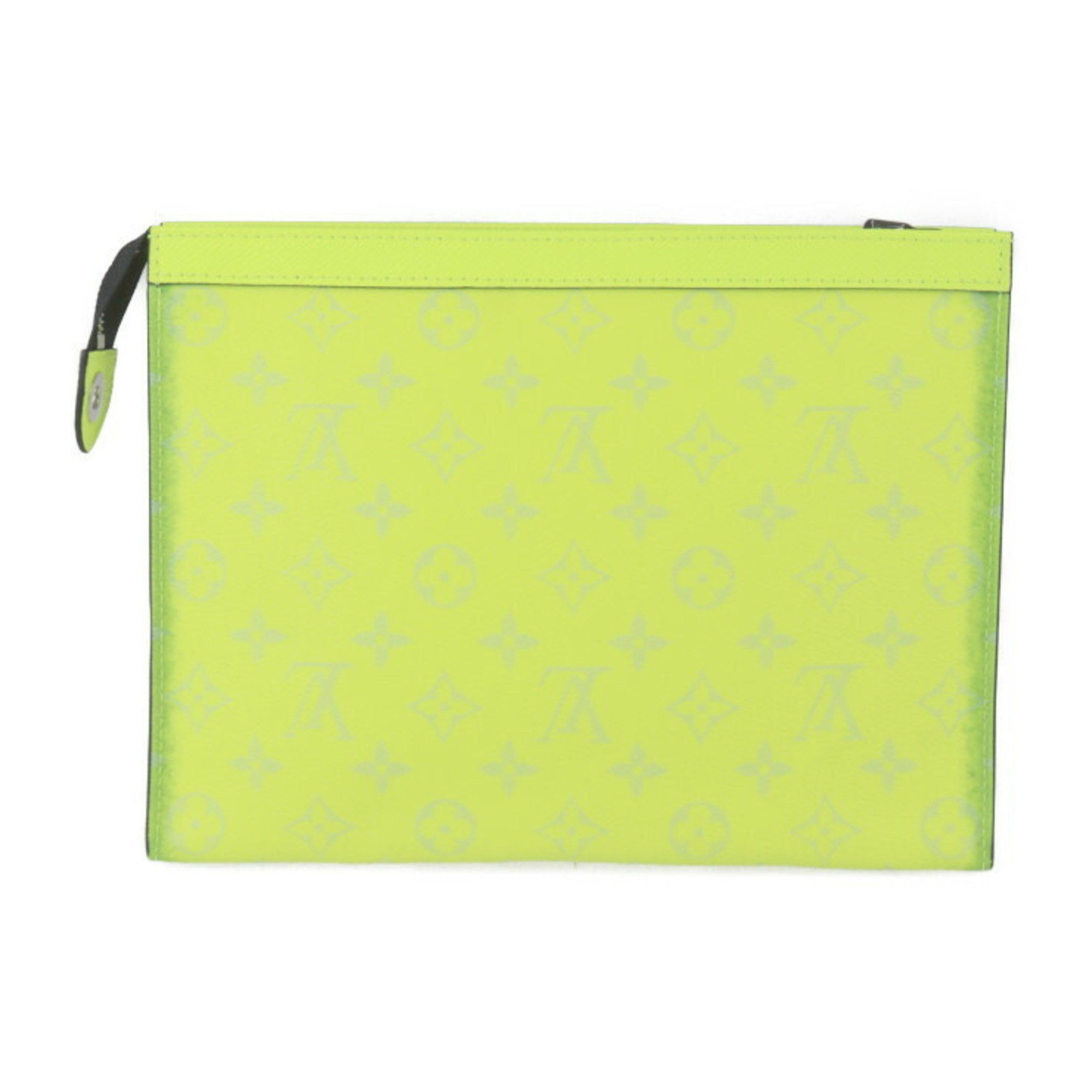 Louis Vuitton Louis Vuitton Pochette Voyage MM Taiga Rama Second Bag M30946 Monogram Canvas Yellow Clutch Pouch Size ONE SIZE - 3 Thumbnail